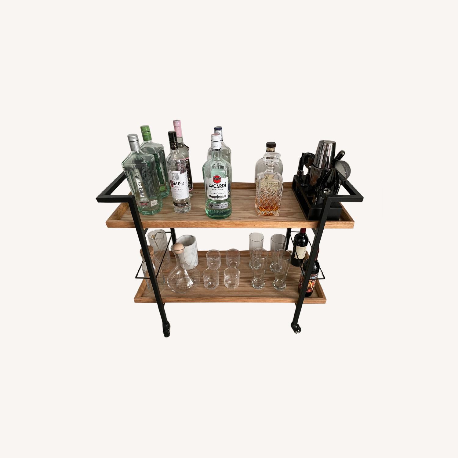 Wooden Bar Cart AptDeco