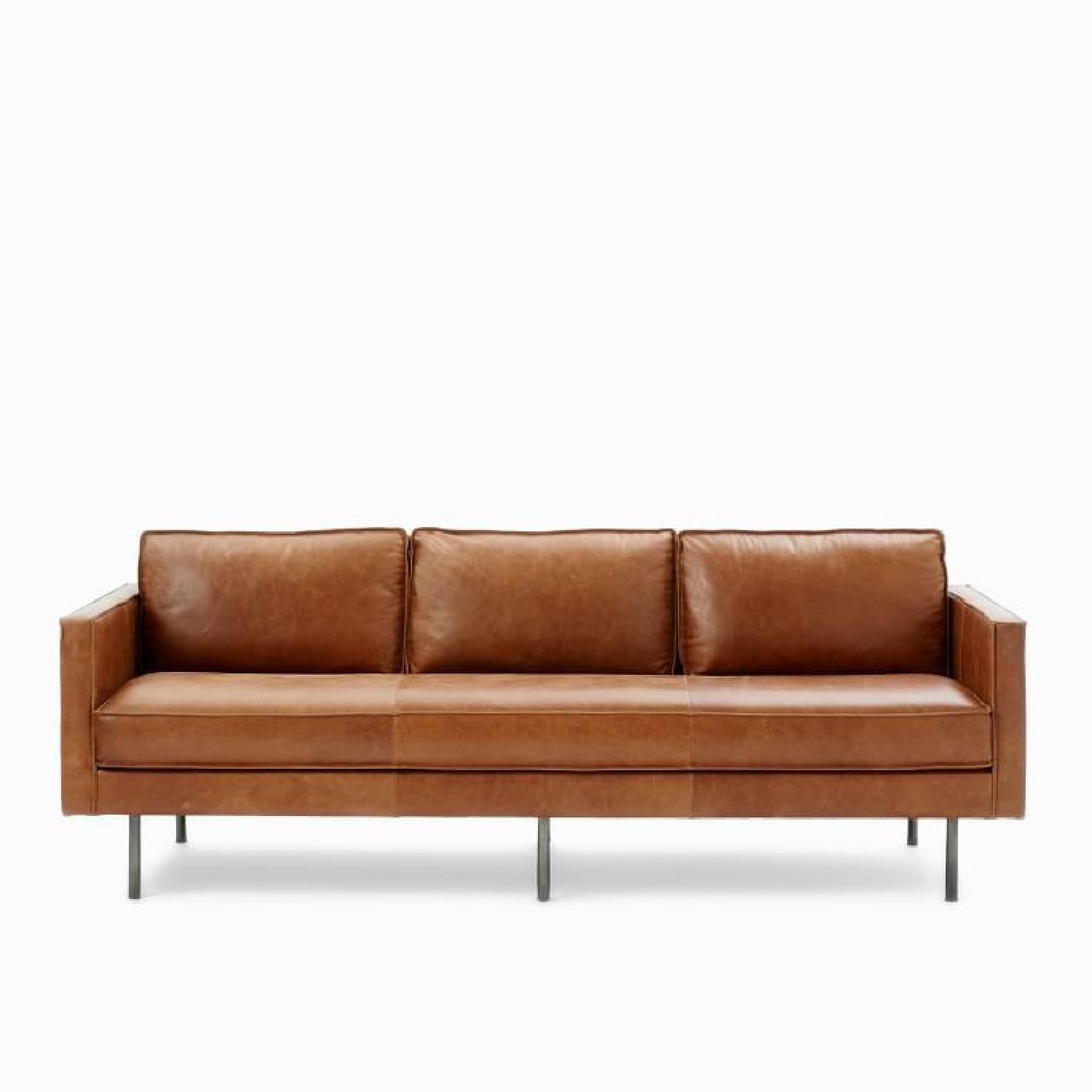 West Elm Axel 89 Leather Sofa - image-7