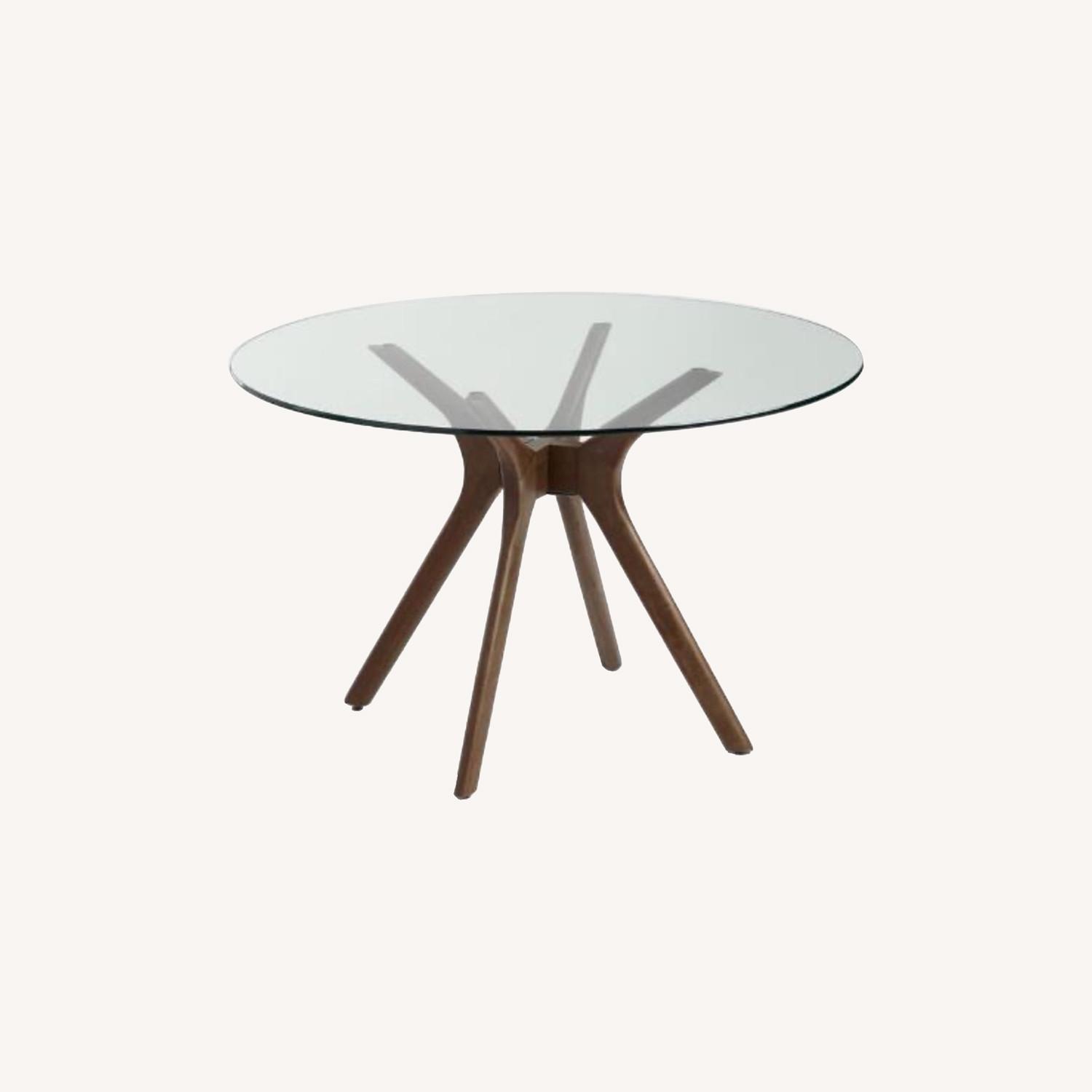 48" Glass Round Dining Table AptDeco