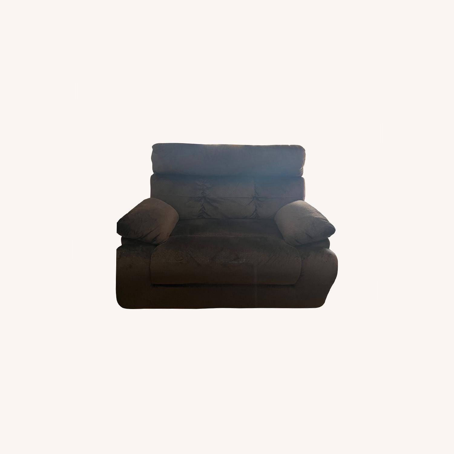 Brown Oversized Recliner - image-0