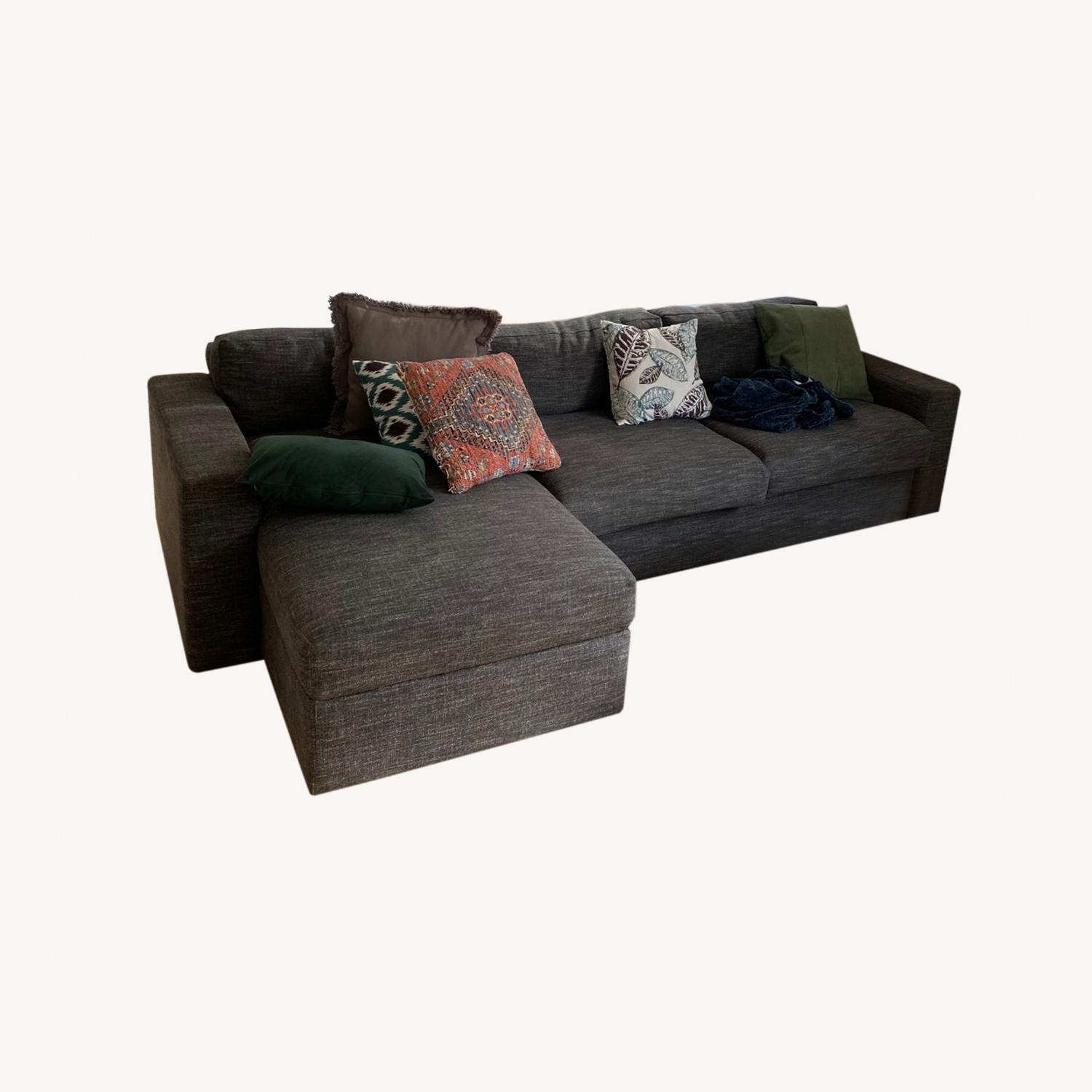 West Elm Urban 2-Piece Sleeper Sectional W/ Storage - image-0