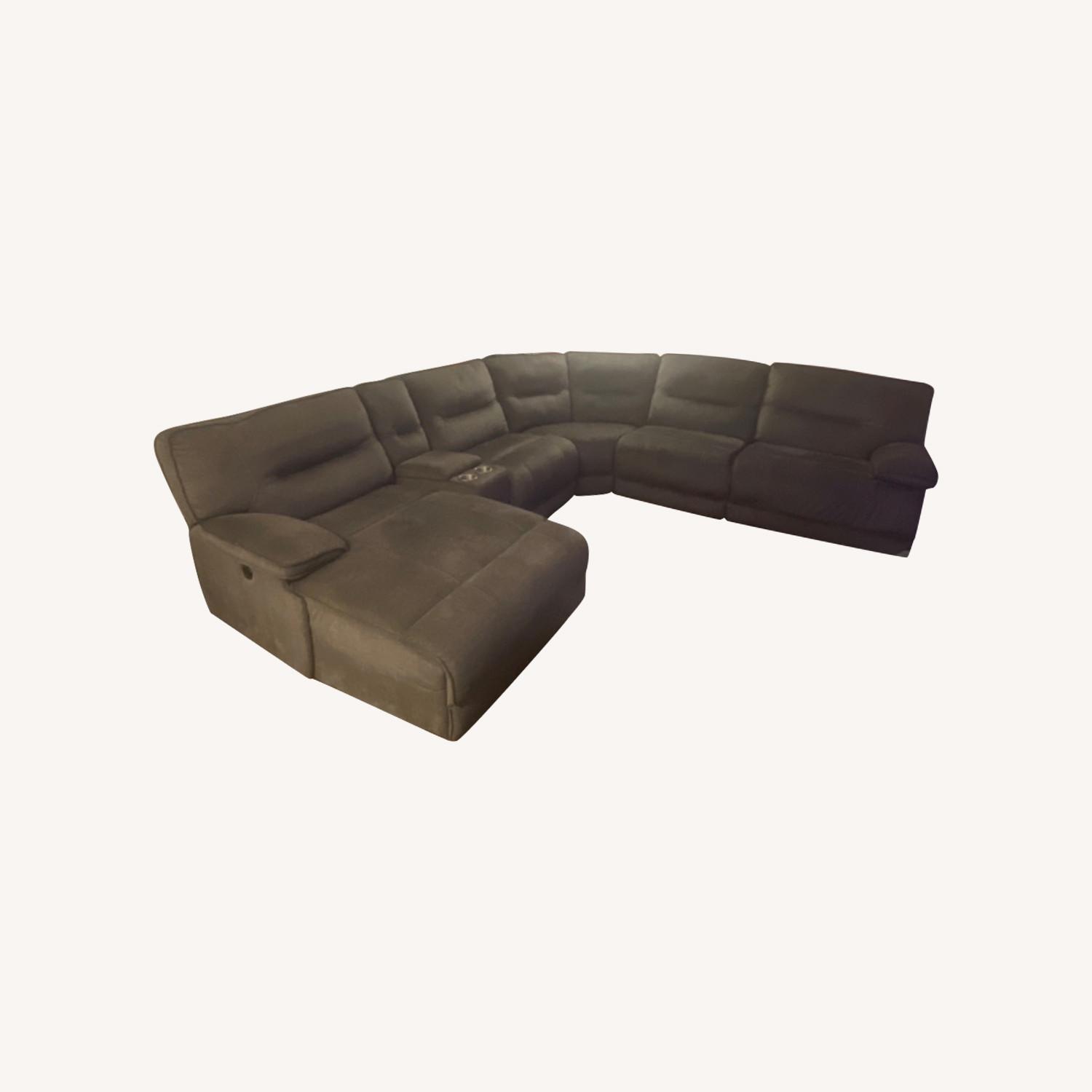 Bob's Discount 6 Piece Chaise Power Reclining Sectional AptDeco