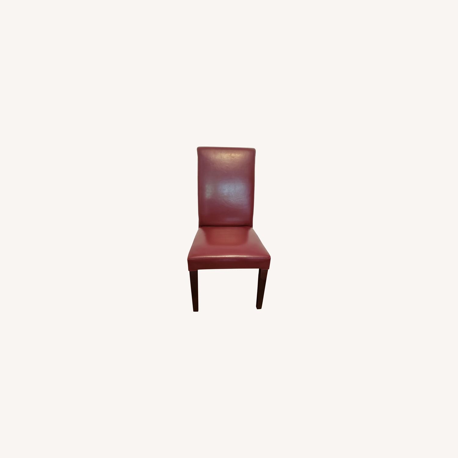 Pottery Barn Leather Dining Chairs - image-0
