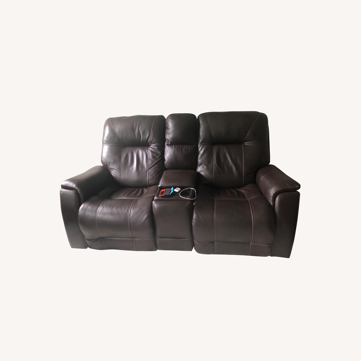 Smith Barnett Furniture Leather Sofa - image-5