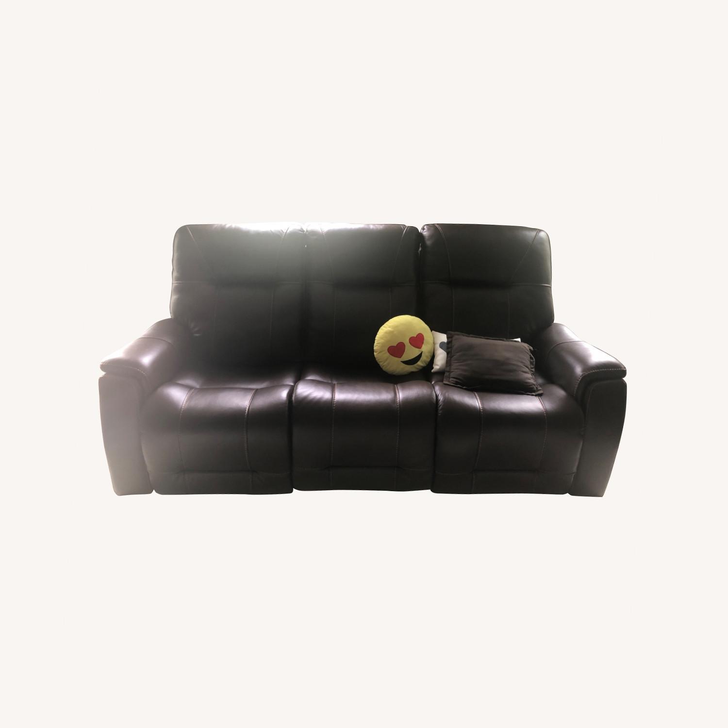 Smith Barnett Furniture Leather Sofa - image-0