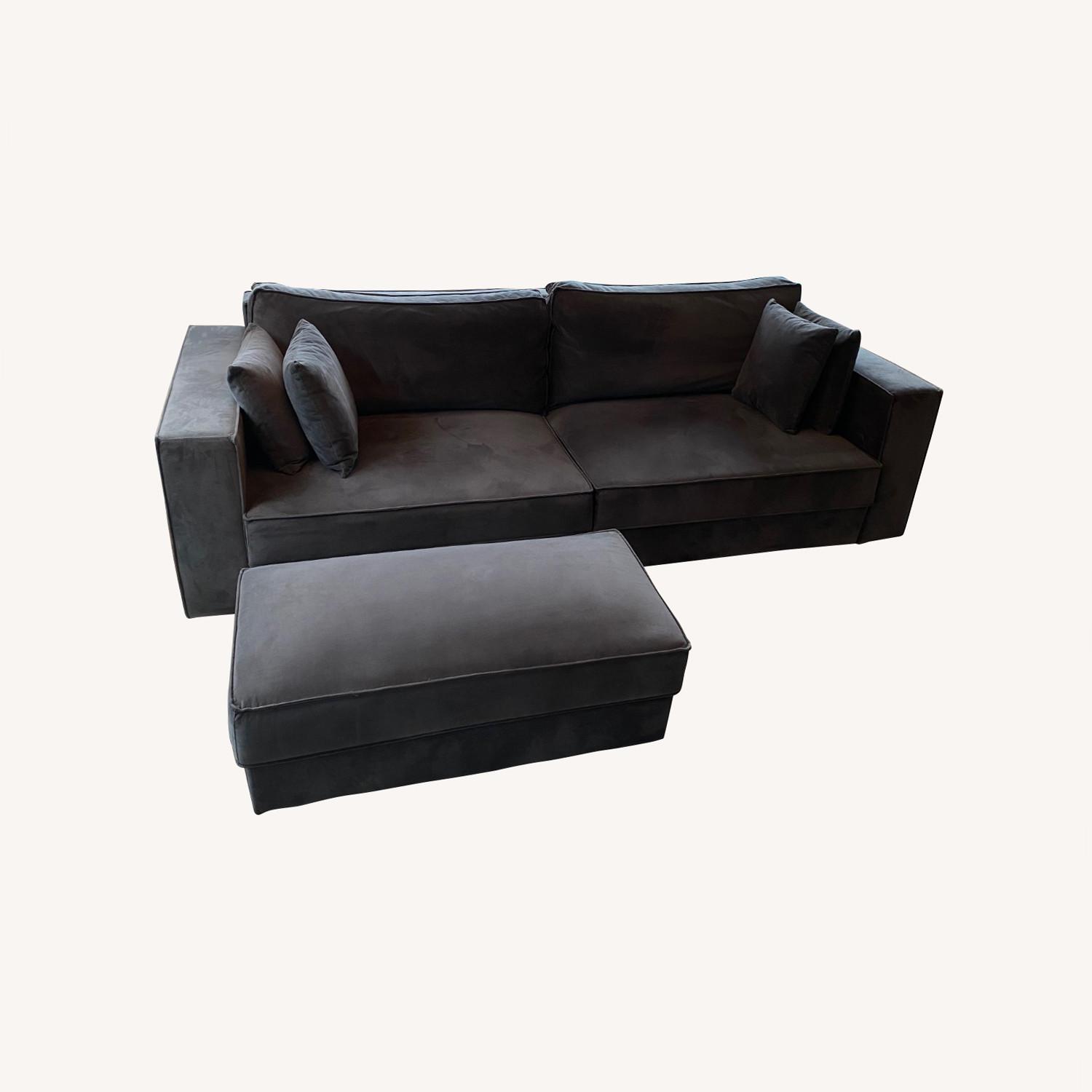 Sleeper Couch + Ottoman - image-0