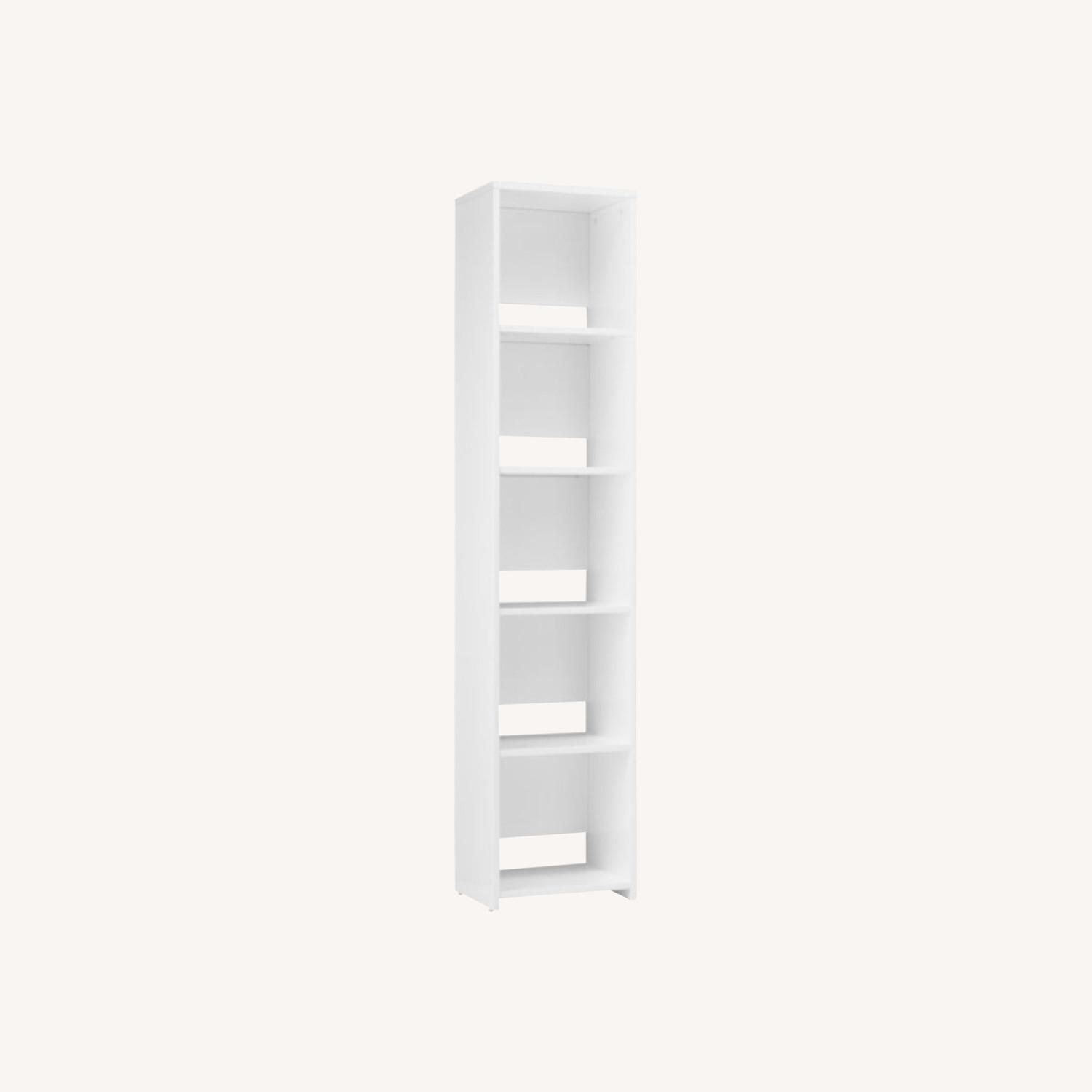 CB2 White Getaway Narrow Bookcase - image-0