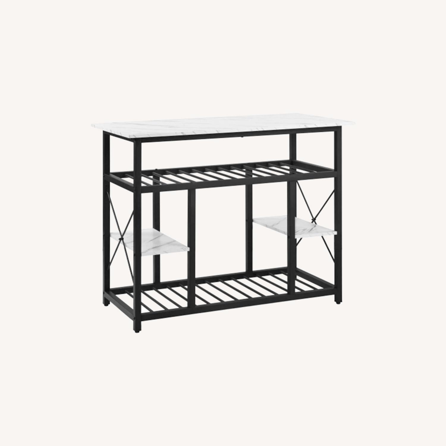 Kitchen Island Rack with Large Worktop - AptDeco