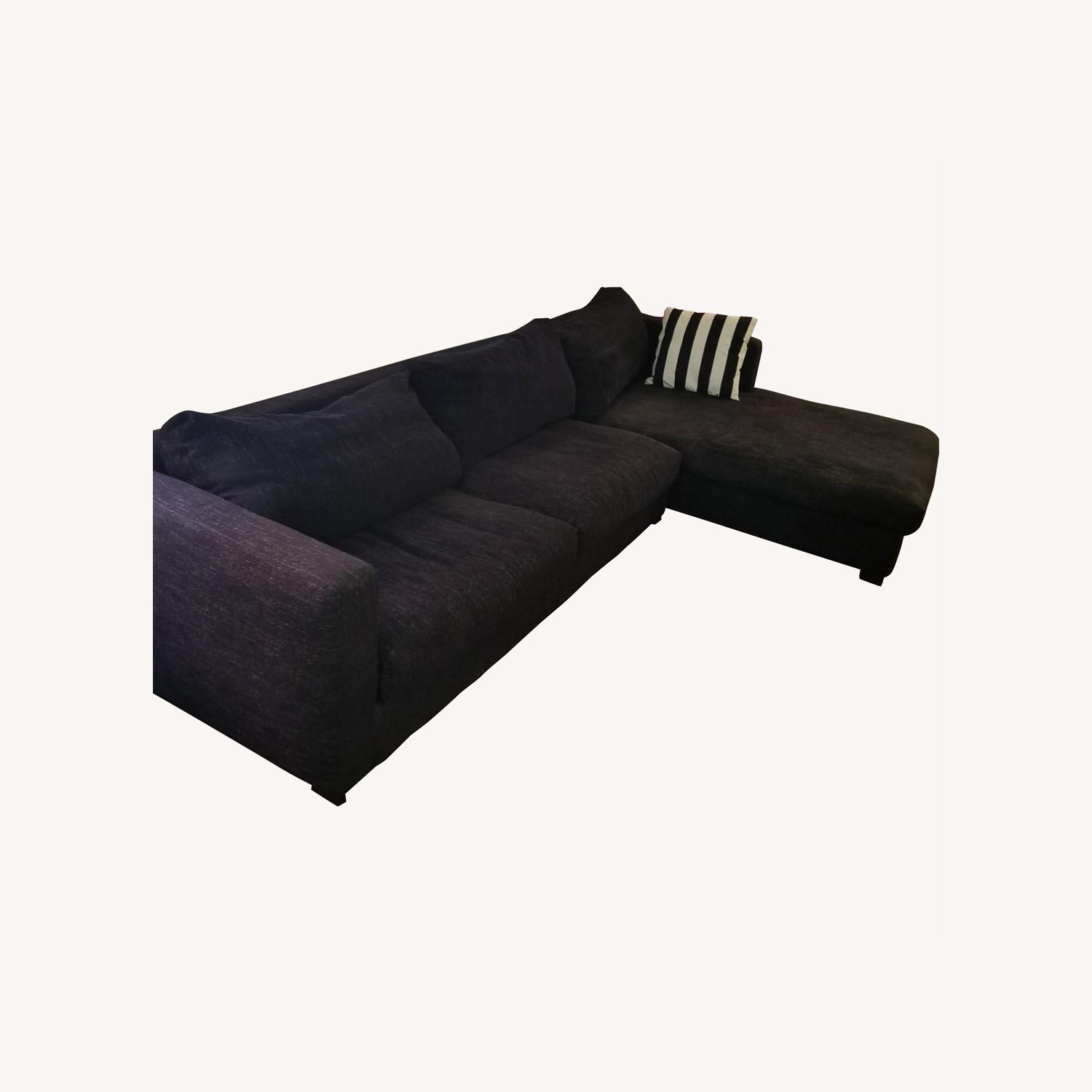 Scandinavian Design Fabric Sectional Couch - image-0