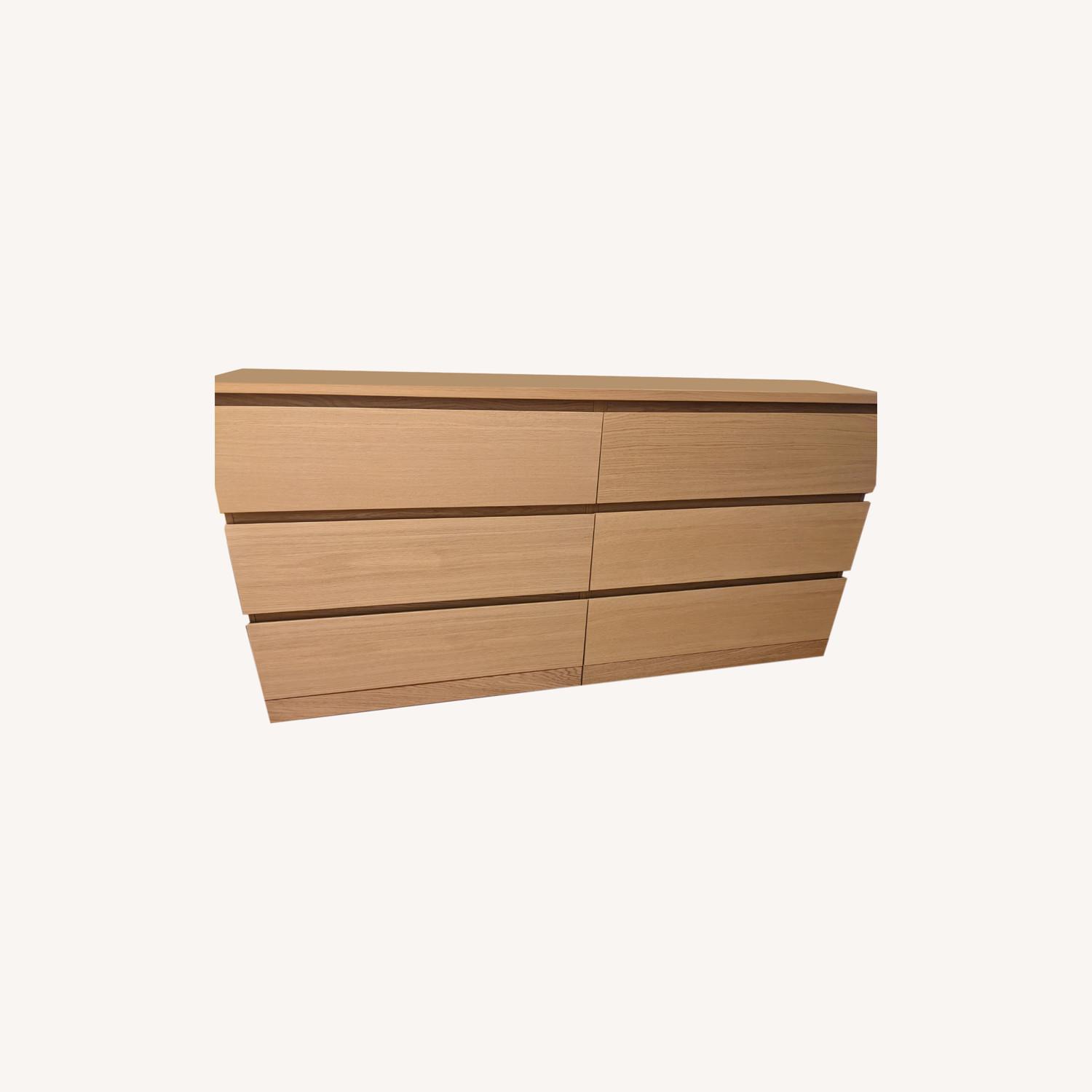 IKEA Malm Oak Dresser (6 Drawer) AptDeco
