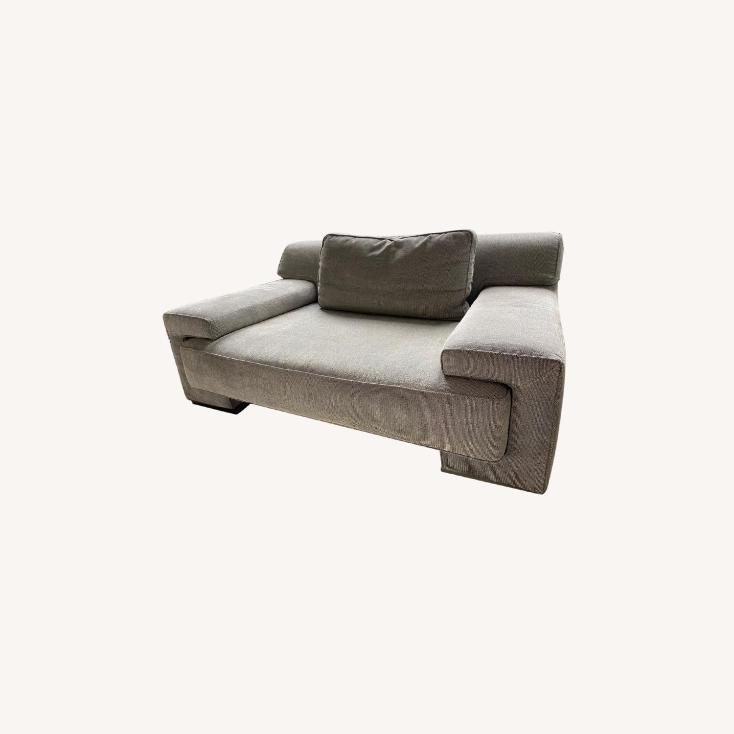 Soho Mode Modern Silver Grey Chair and a Half AptDeco