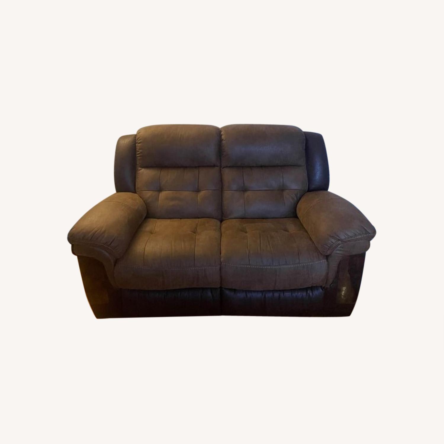 Bob's Discount Power Recliner Loveseat Couch AptDeco