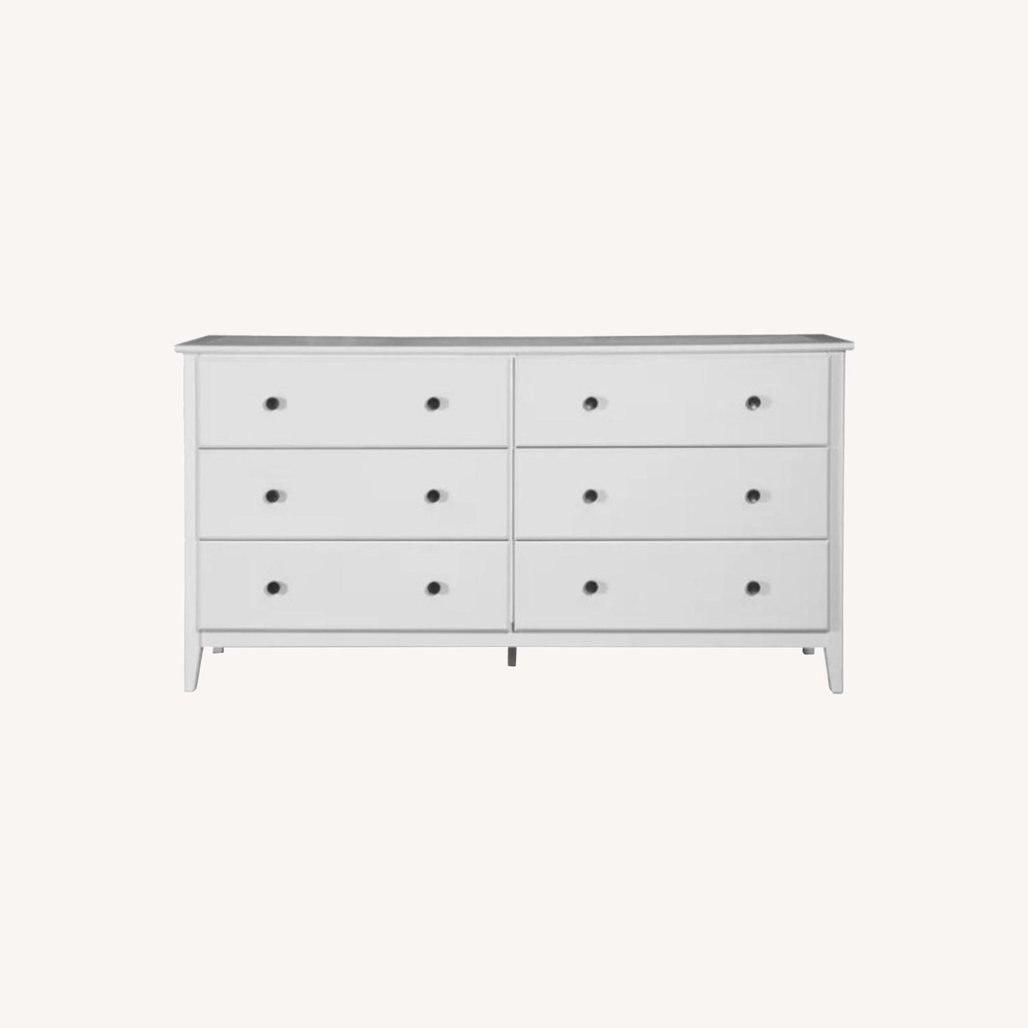 Wayfair White Solid Wood Six Drawer Dresser AptDeco