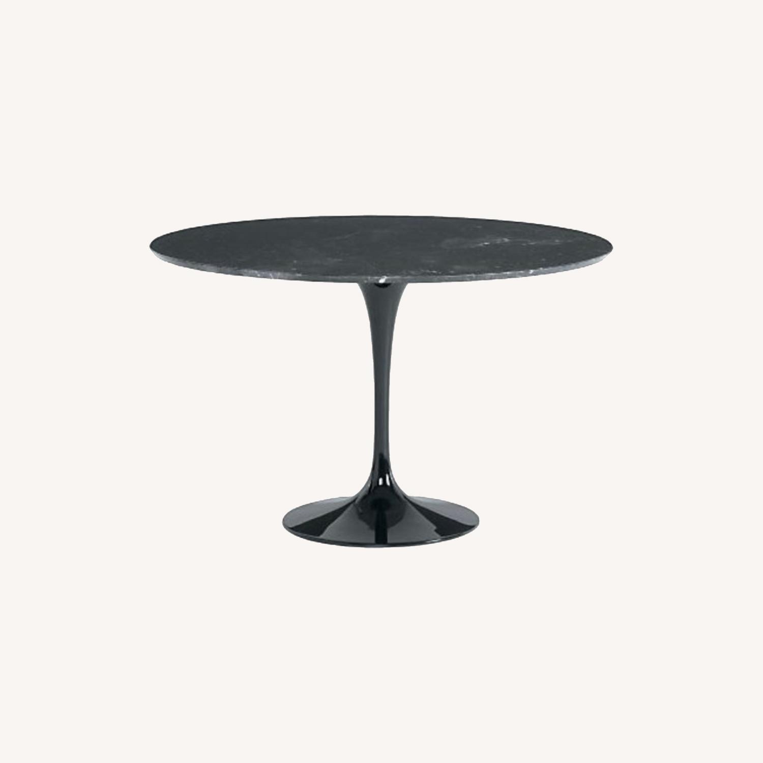 47 Round Black Tulip Dining Table - image-0