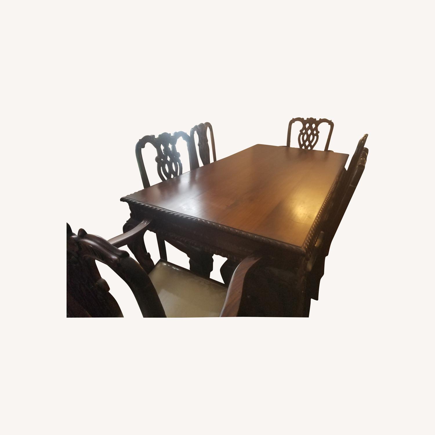 Regal Dining Room Table with 6 Matching Chairs AptDeco