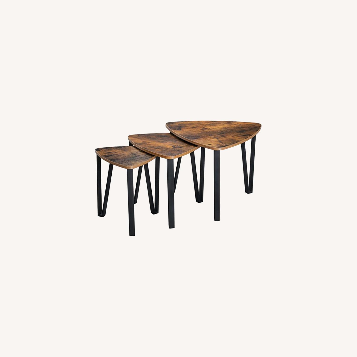 VASAGLE Industrial Nesting Coffee Table, Set of 3 AptDeco