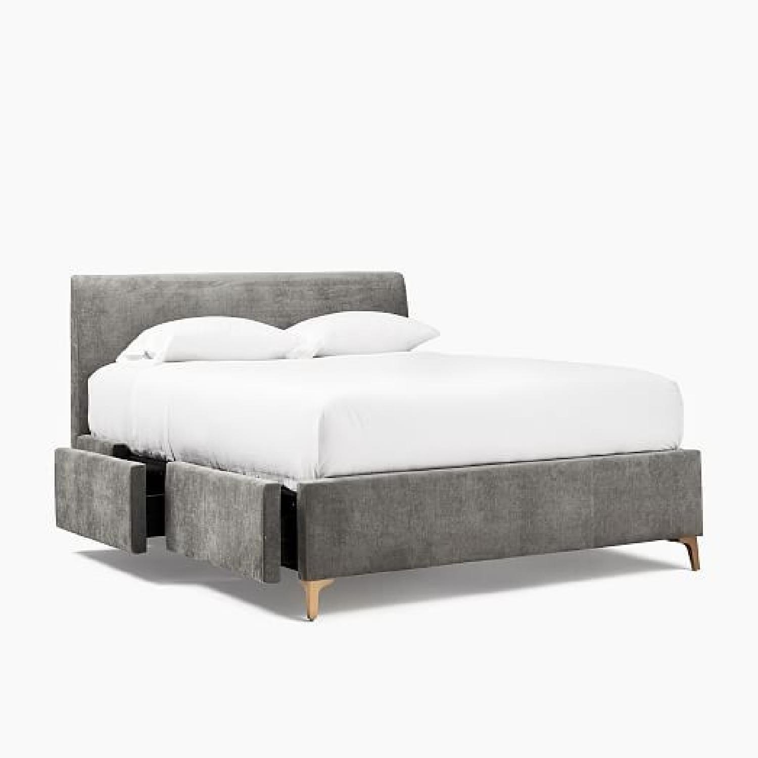 West Elm Queen Storage Bed AptDeco