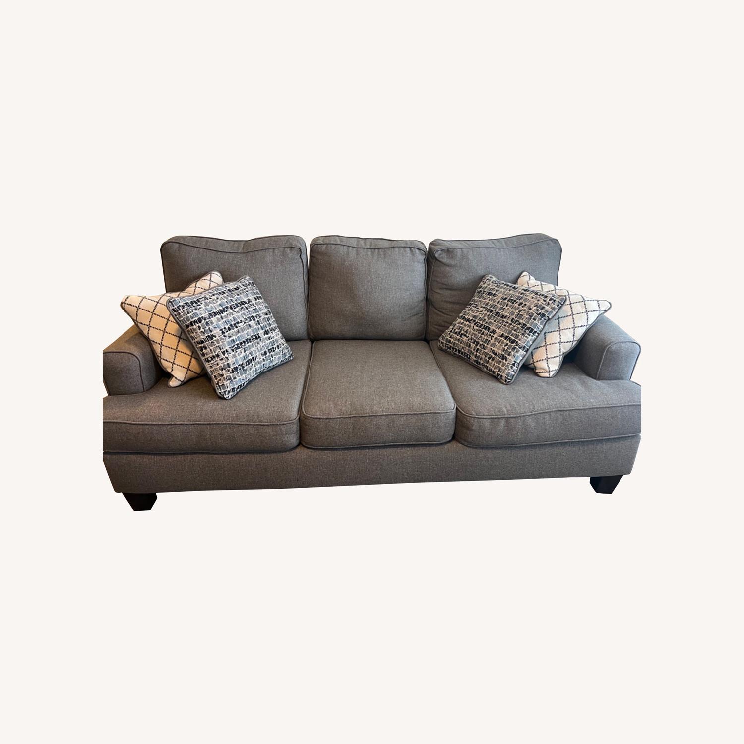 Raymour and Flanigan Gray Sofa AptDeco