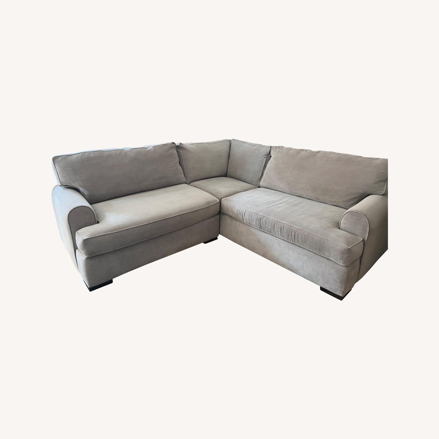 Jennifer Convertibles Gray Corner Sectional Sofa AptDeco