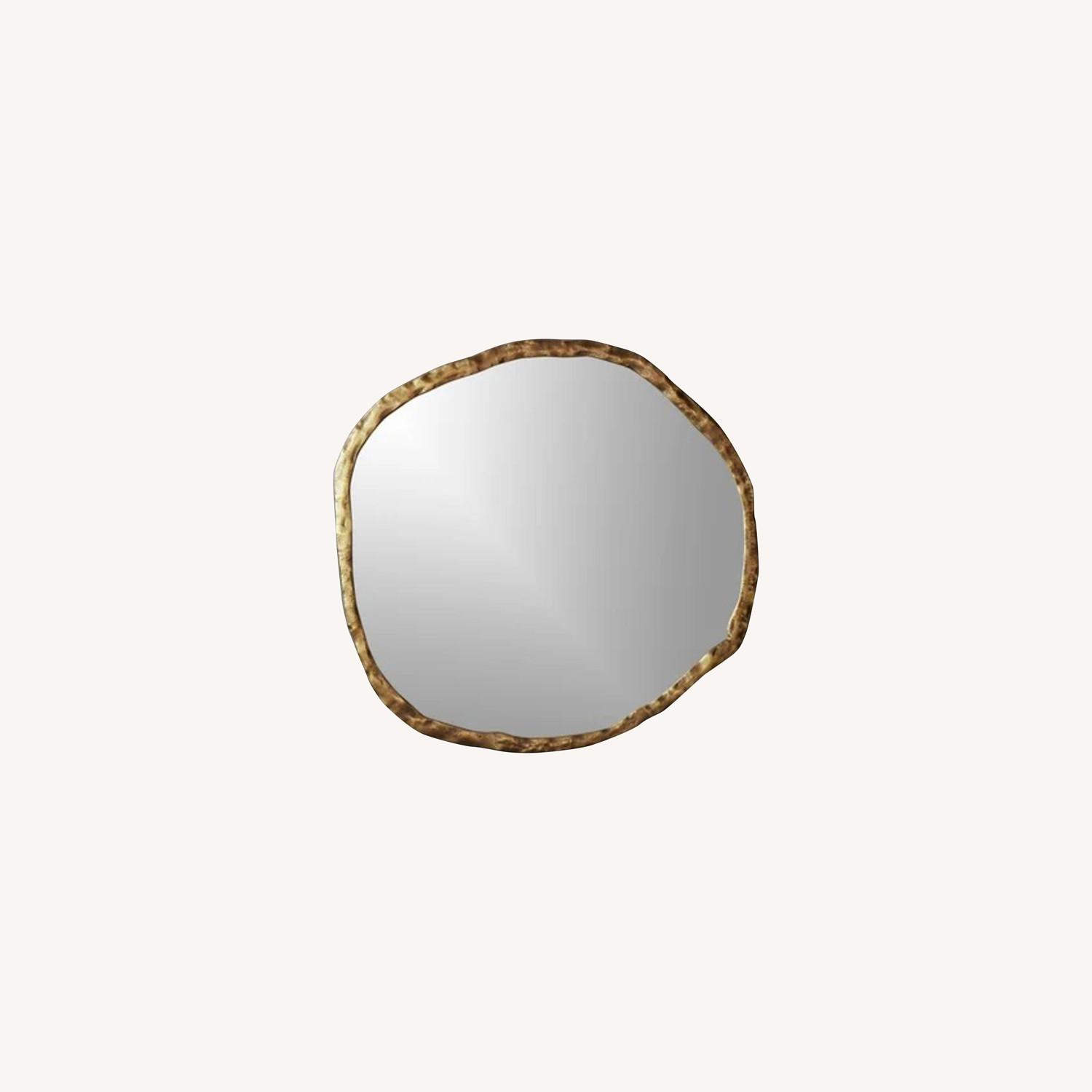 CB2 Abel Brass Round Wall Mirror 48" AptDeco