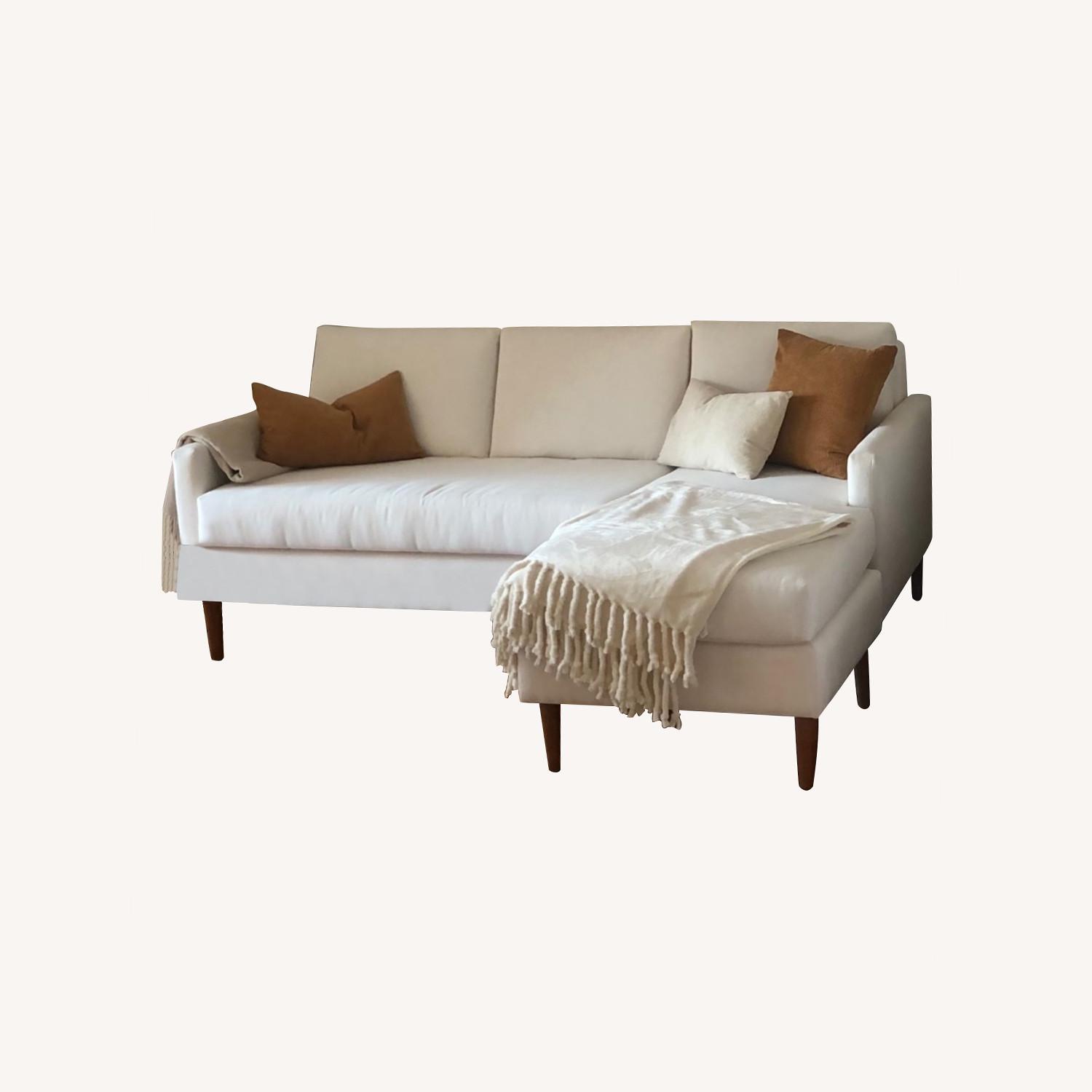 White Sectional Couch AptDeco
