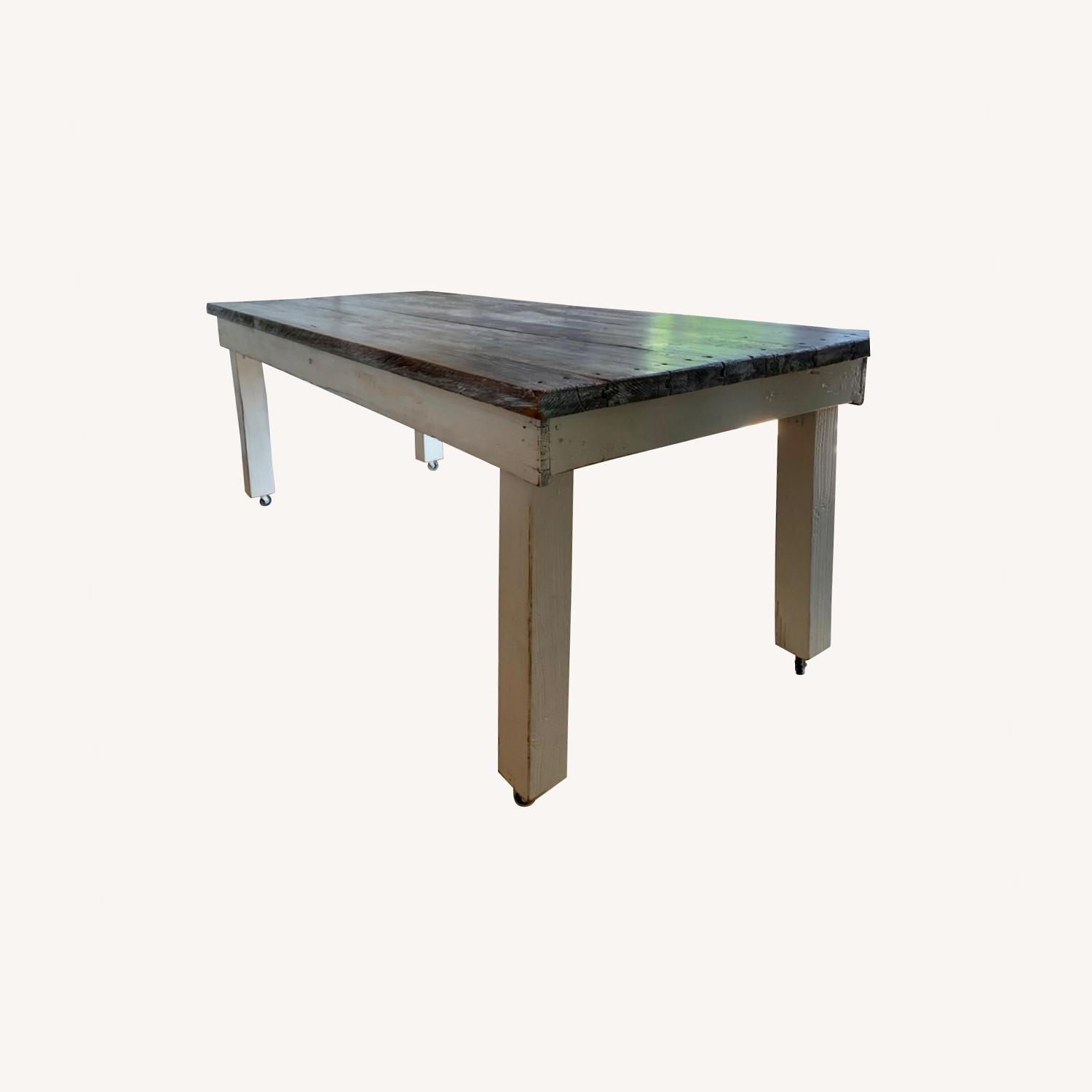 Rustic Farmhouse Dining Table - AptDeco
