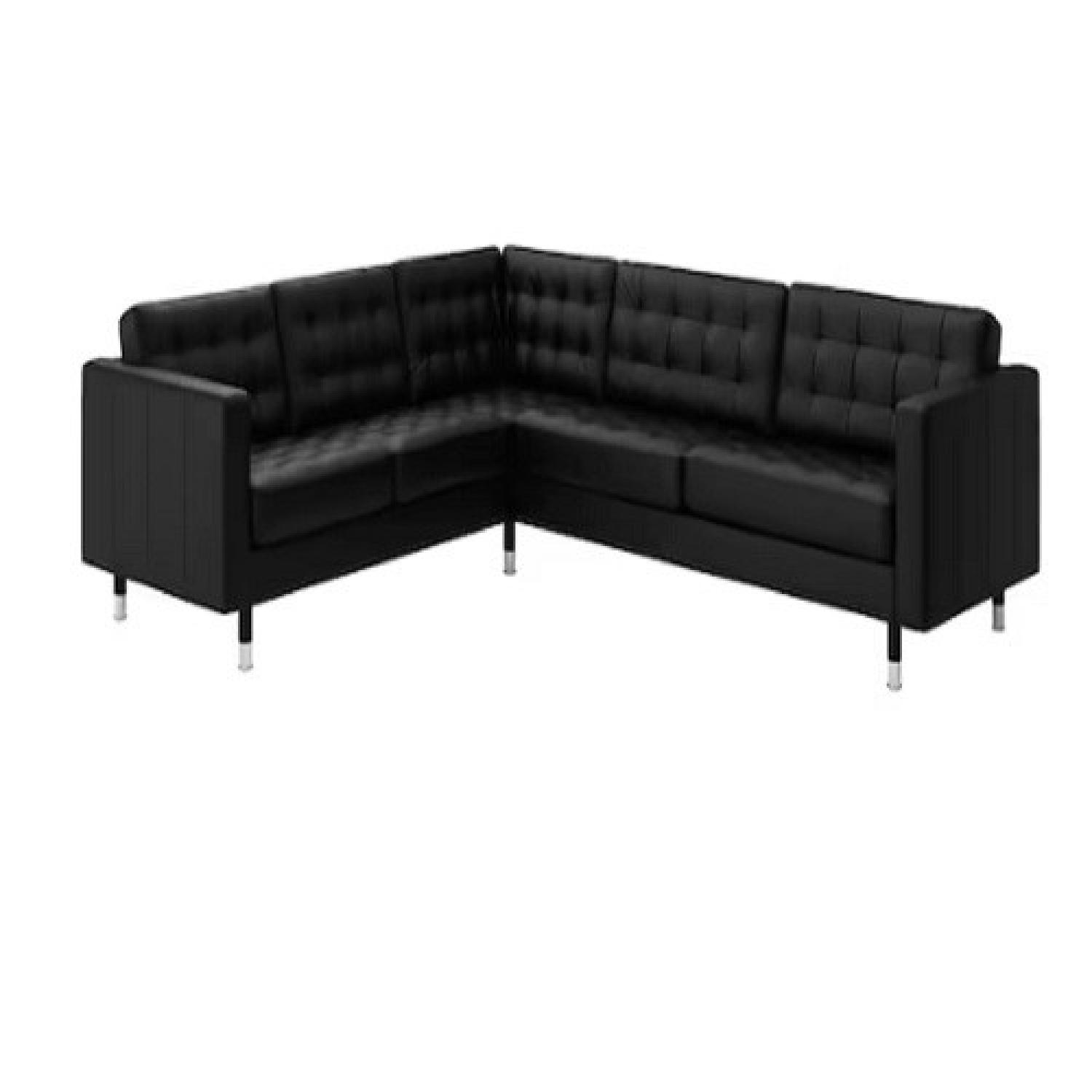 IKEA Leather Sectional Sofa AptDeco