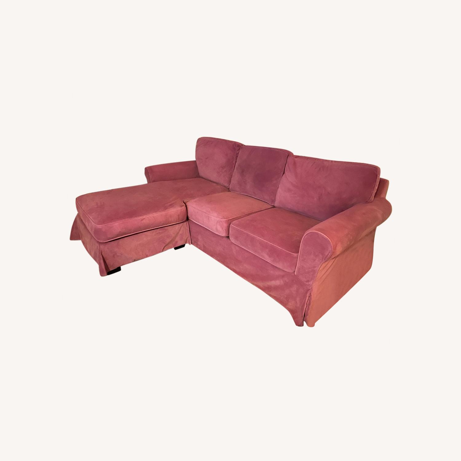 Pottery Barn Sofa with Reversible Chaise Sectional AptDeco