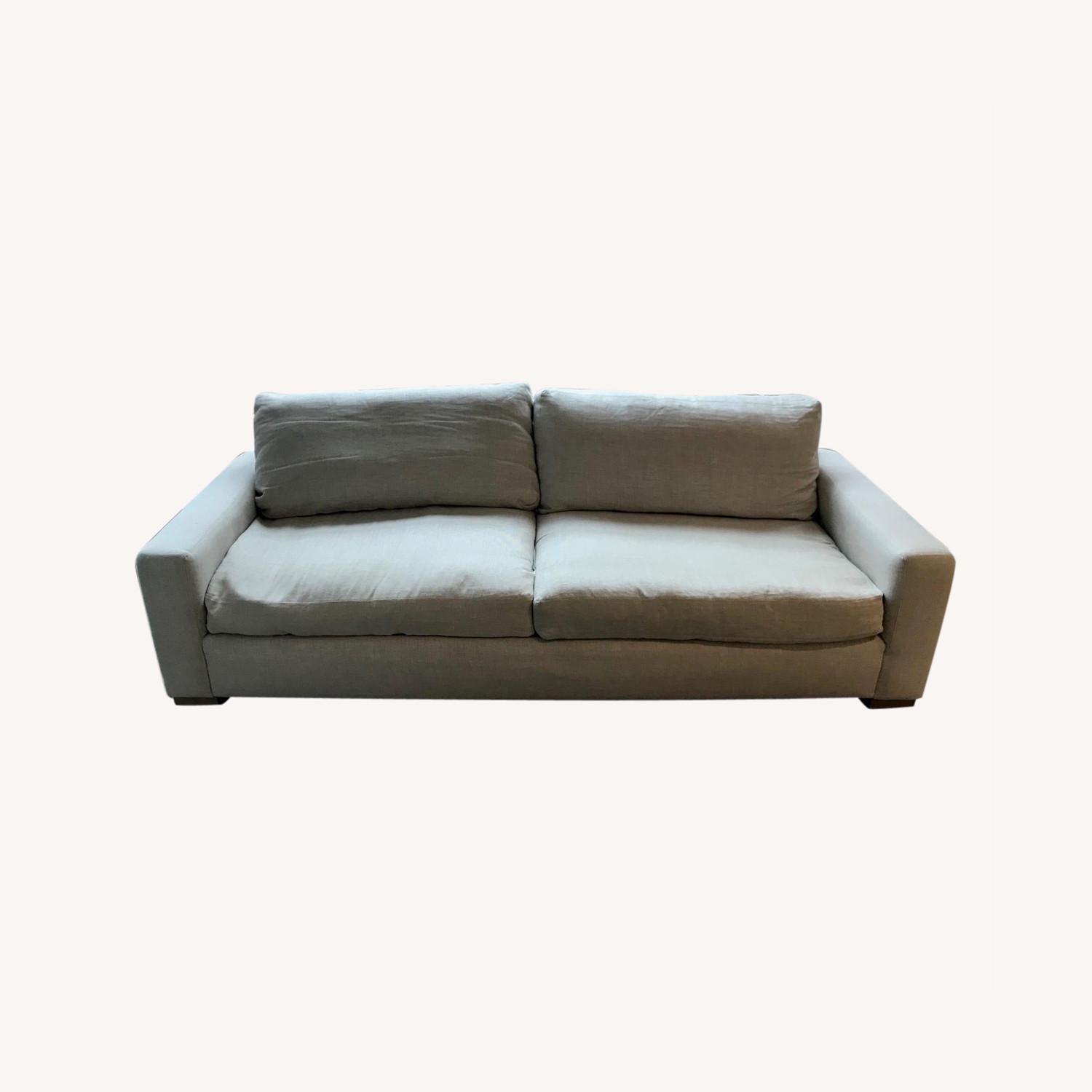 Restoration Hardware Natural Linen and Down Sofa AptDeco