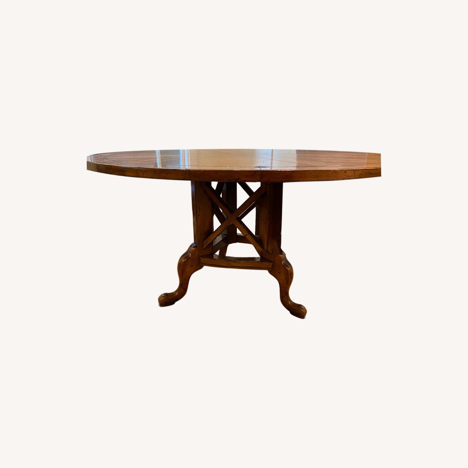 Beautiful 60" Solid Wood Vintage Dining Table - image-4
