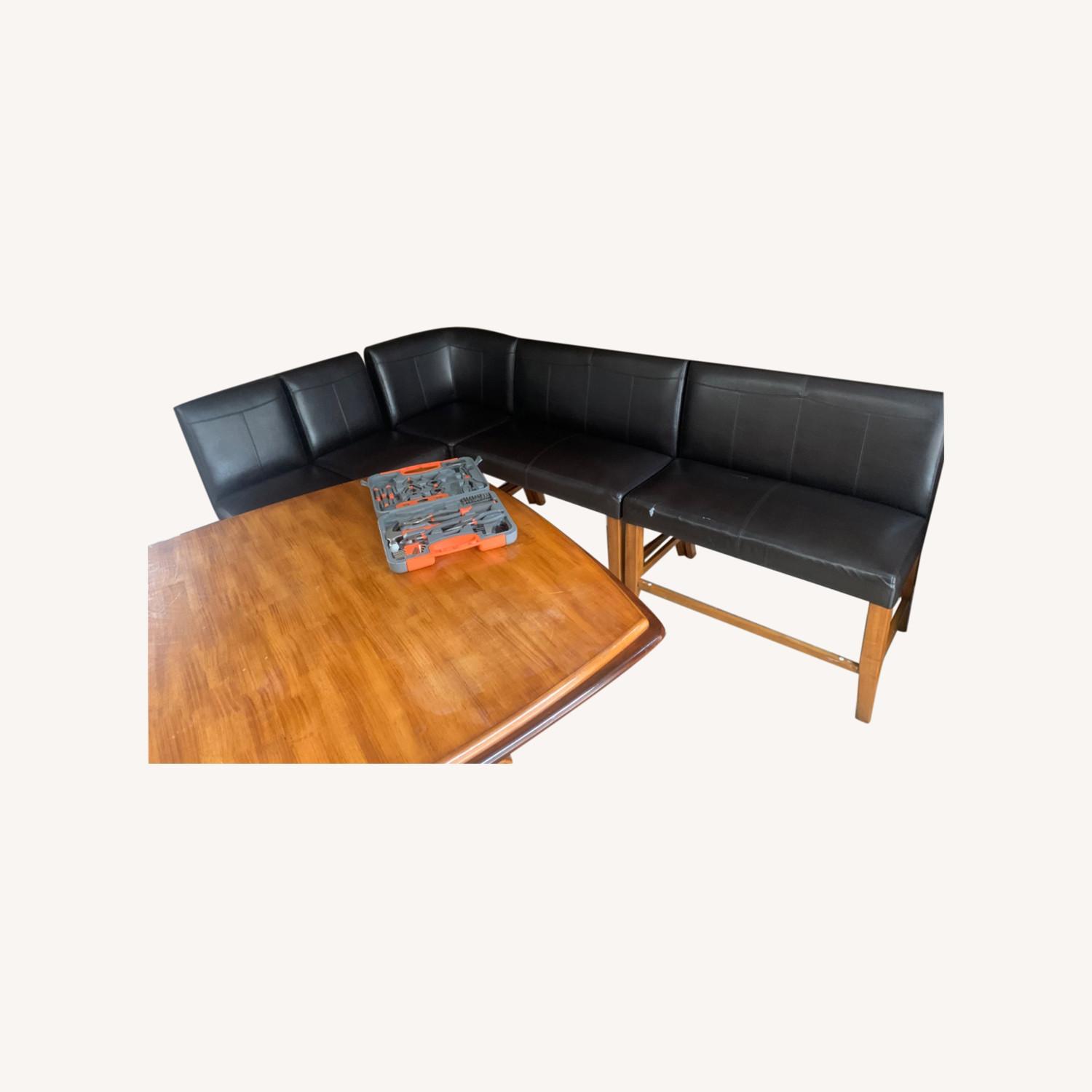 Corner Dining Table Set w Chairs - image-0