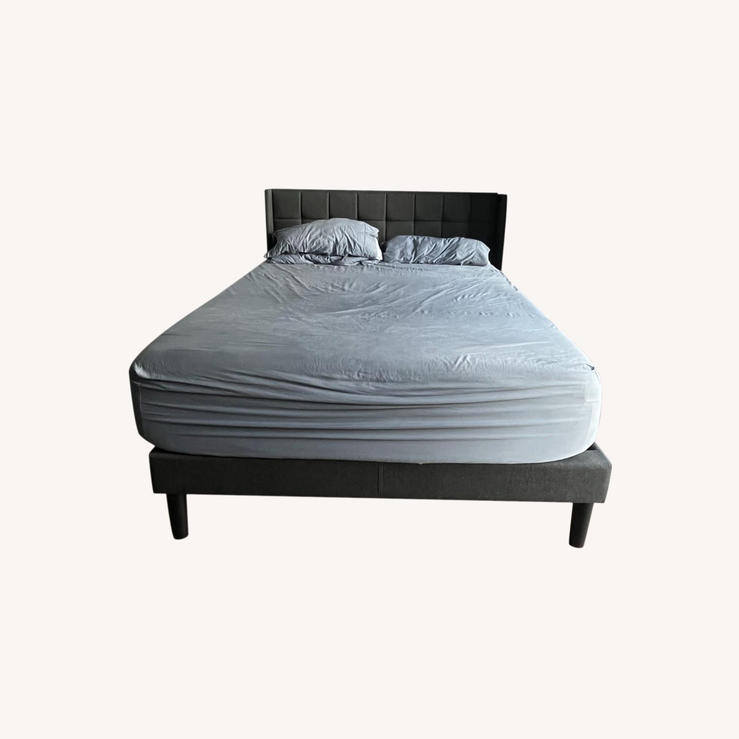 ZINUS Queen Size Upholstered Platform Bed Frame AptDeco