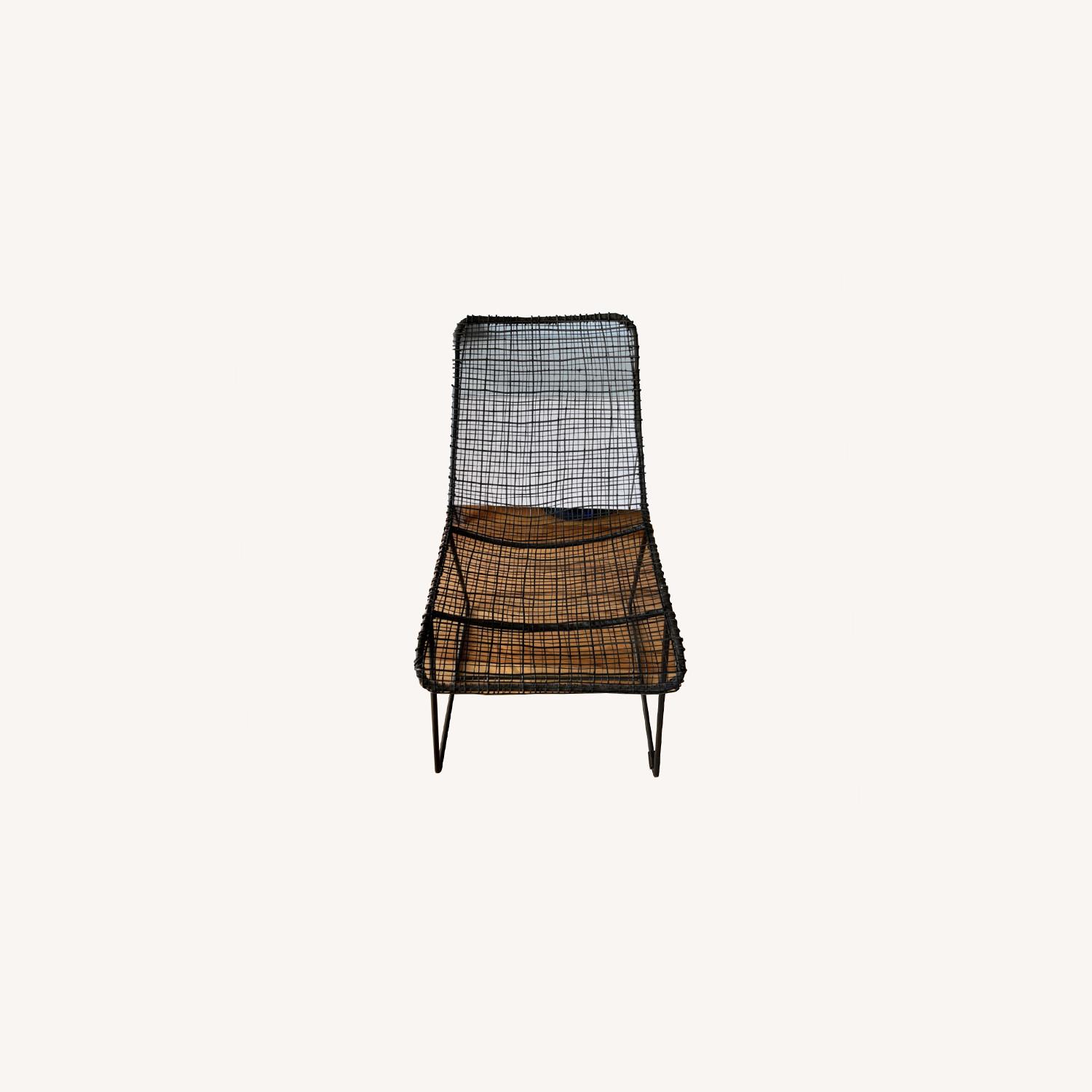 CB2 Charcoal Wire Chair (set of 4) AptDeco