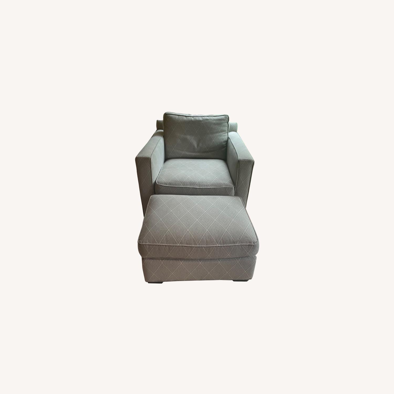 Crate & Barrel Armchair and Ottoman AptDeco