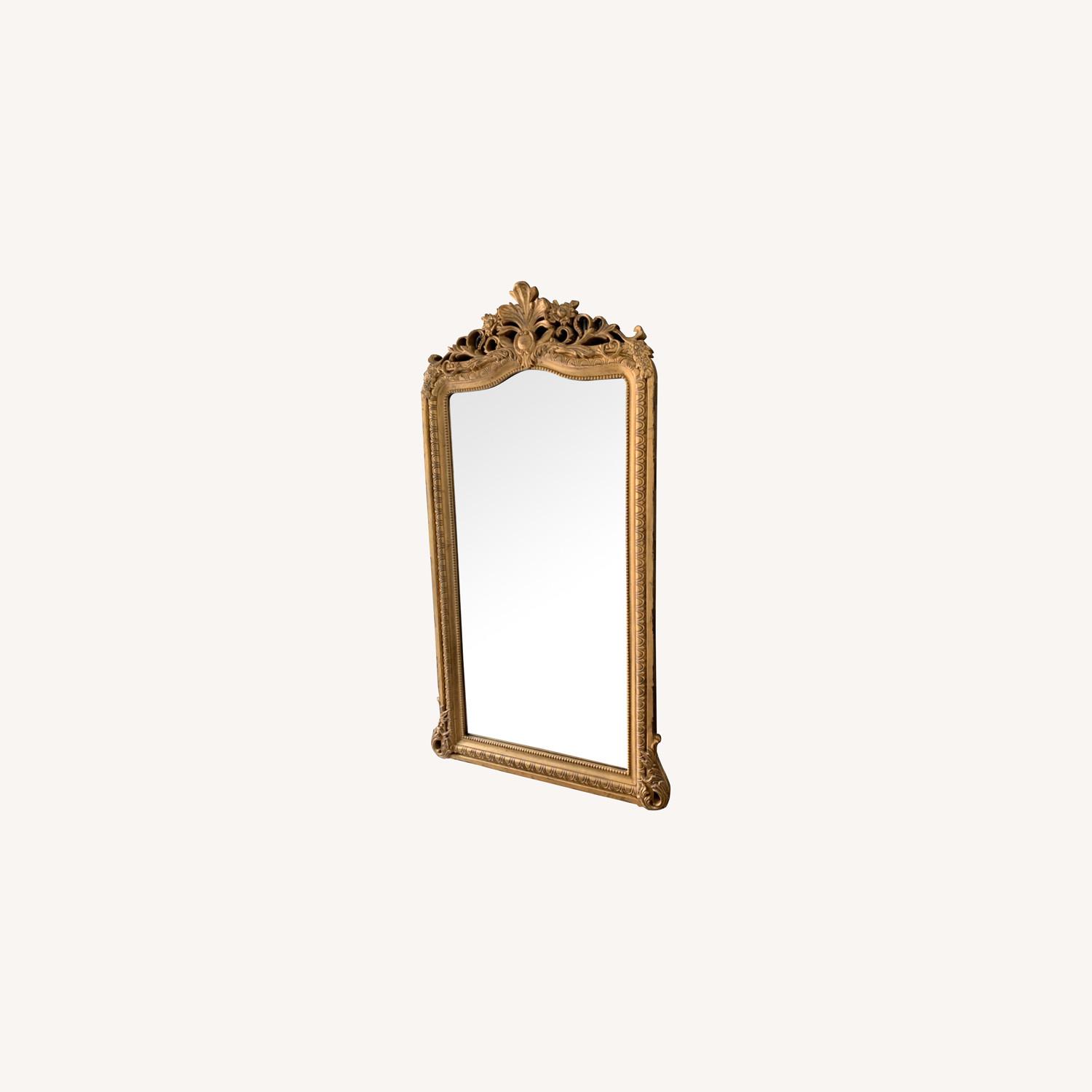 Large Gold Gilt French Style Mirror AptDeco