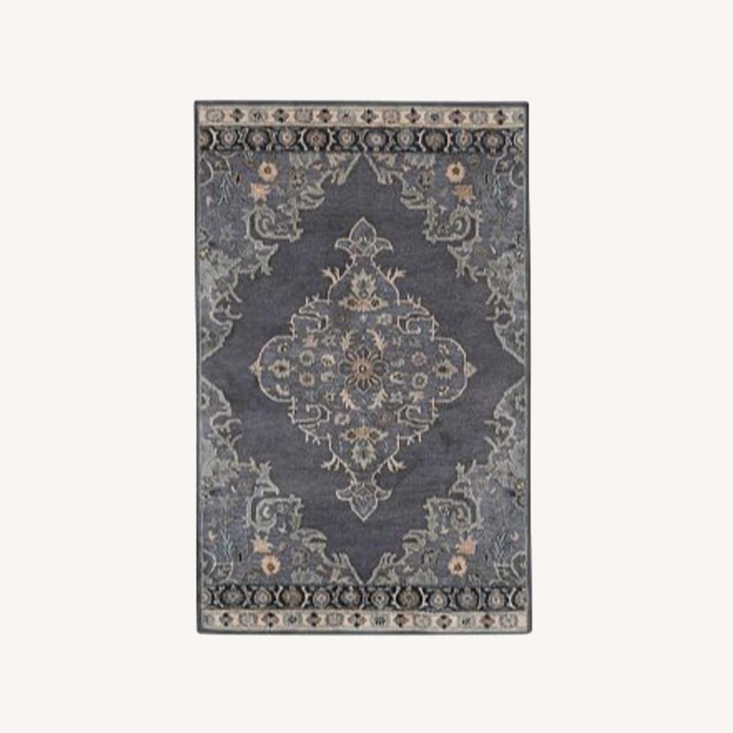 Pottery Barn Persian-Style Wool Rug, 5 x 8', Navy - image-0
