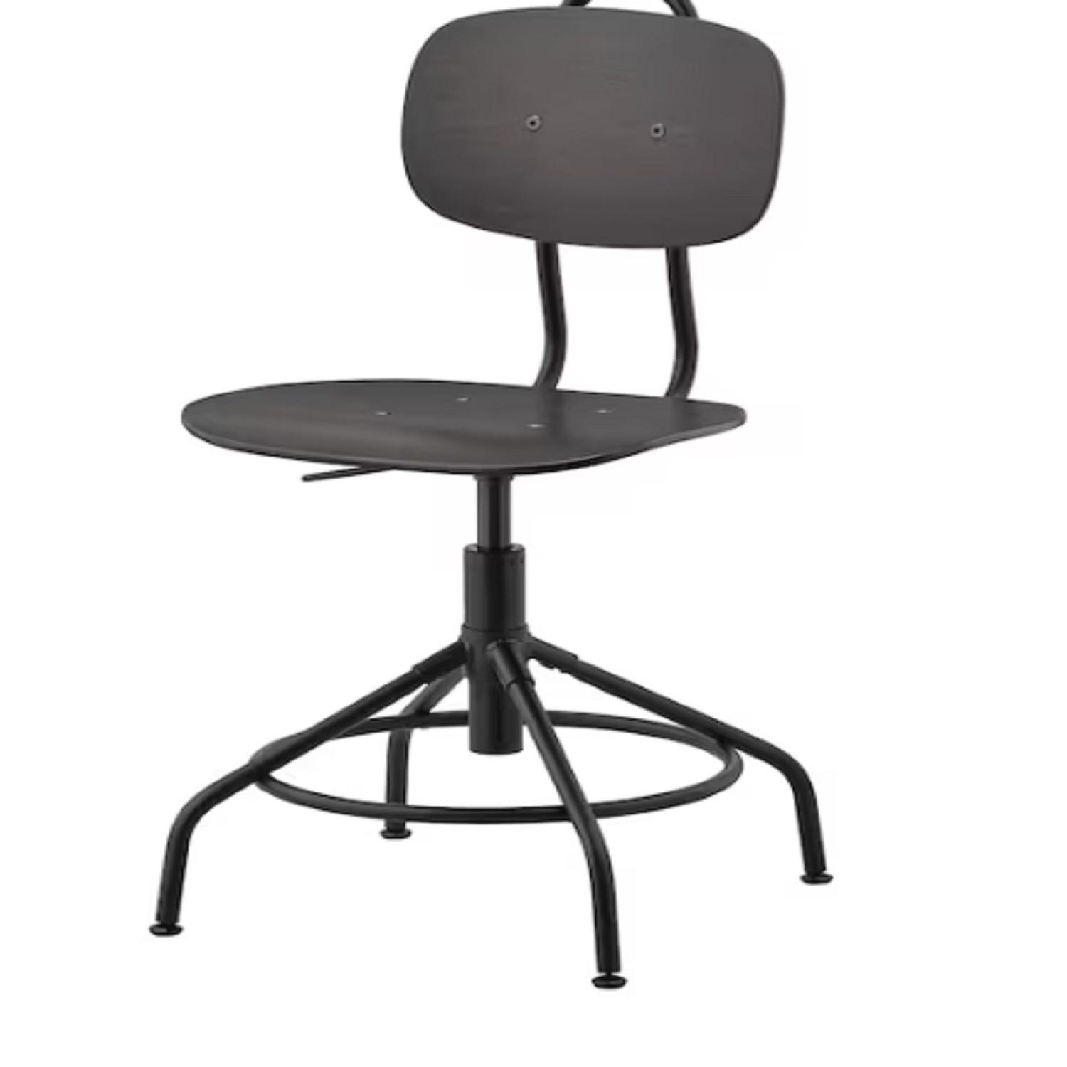 IKEA KULLABERG Black Swivel Office Chair - image-4