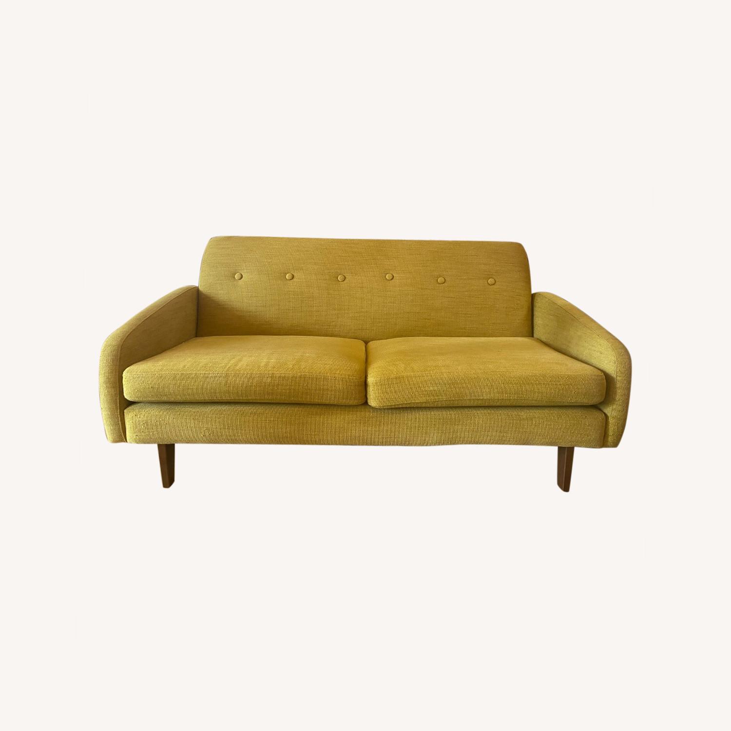 West Elm Yellow Pascale Sofa AptDeco