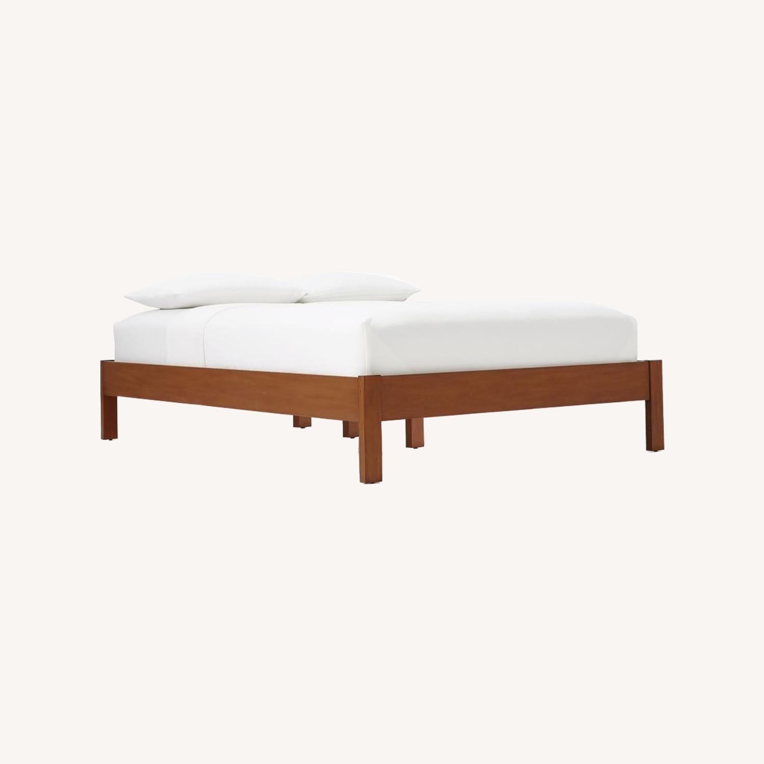 West Elm Simple Queen Bed Frame - image-0