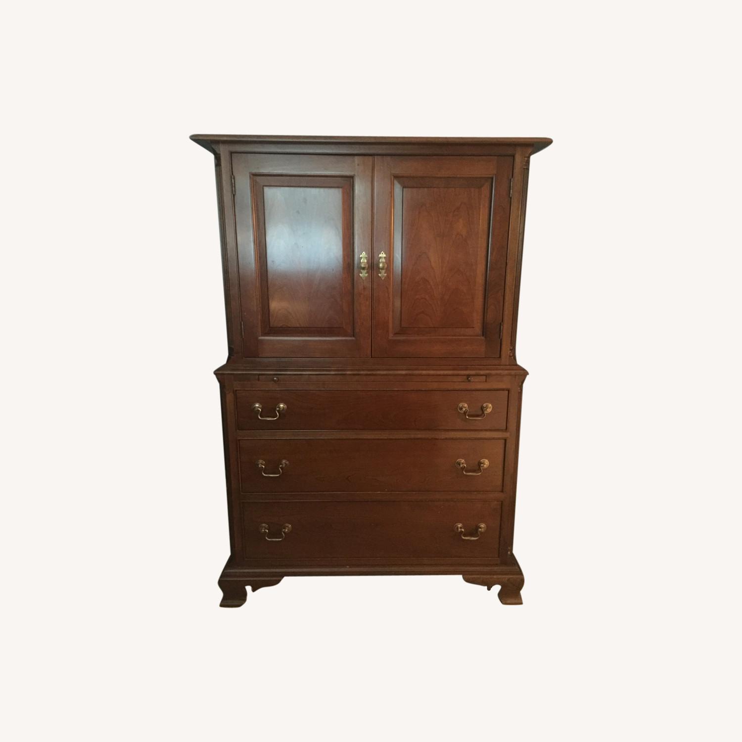 Stickley Vintage Cherry Armoire Dresser AptDeco