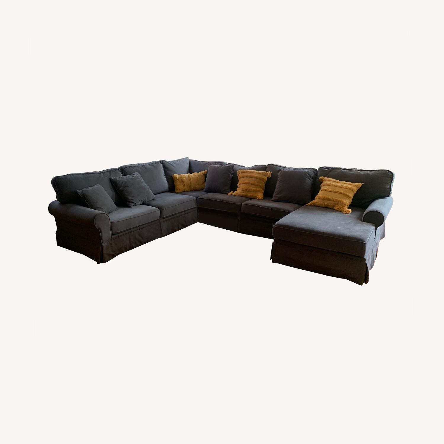 Dark Grey 3 Piece Sectional AptDeco