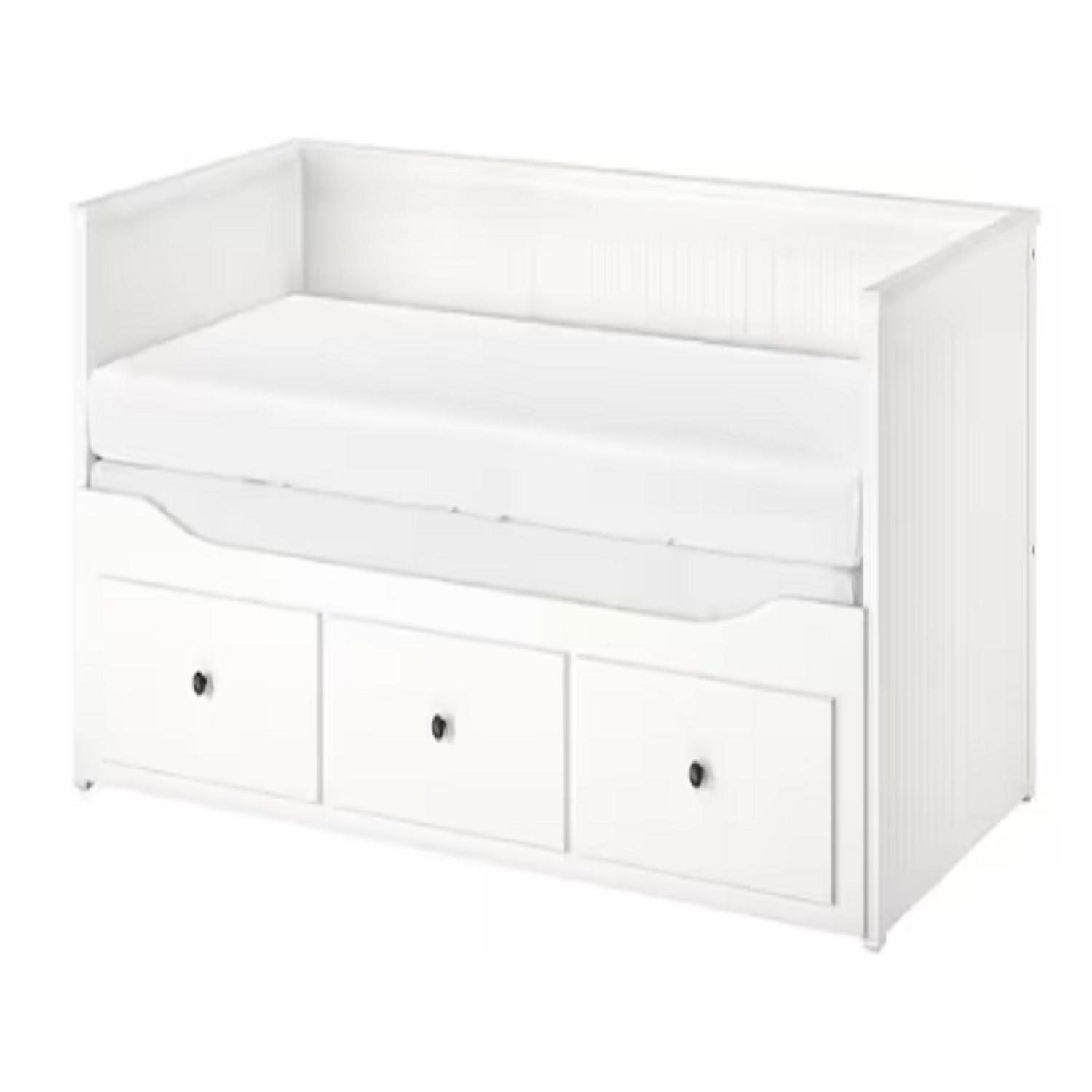 IKEA HEMNES Daybed Frame with 3 Drawers, White - image-5