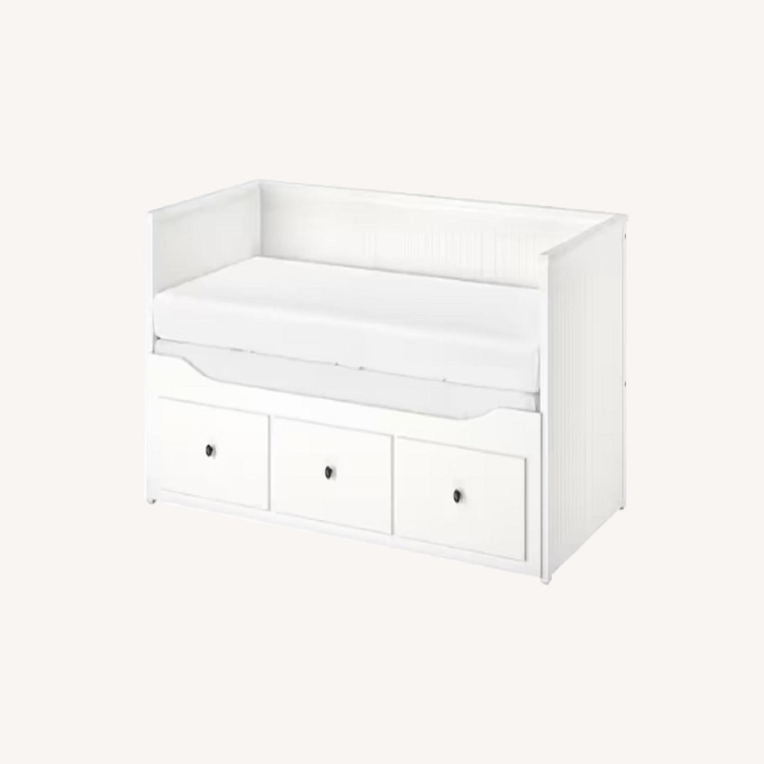 IKEA HEMNES Daybed Frame with 3 Drawers, White AptDeco