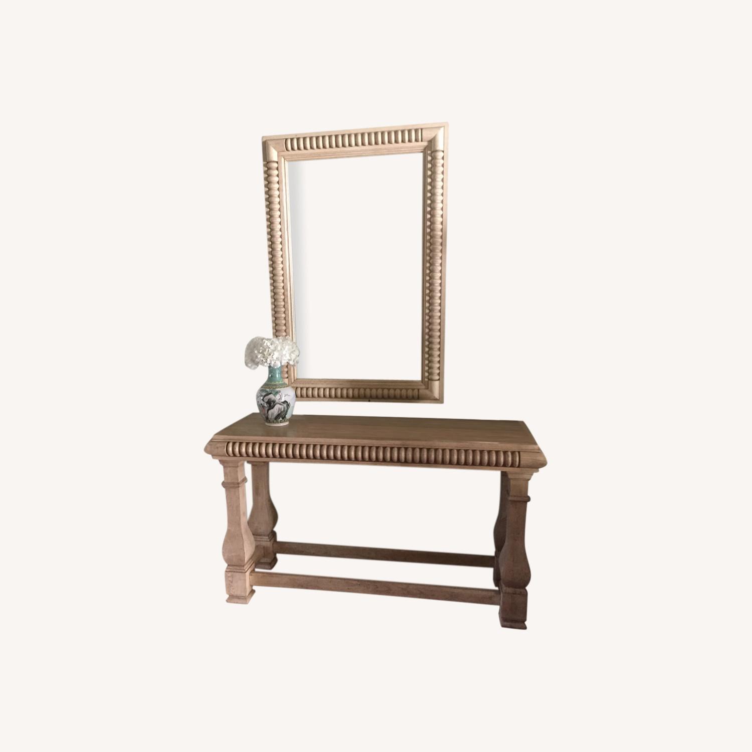 Wall Mirror with Matching Console Table - image-0
