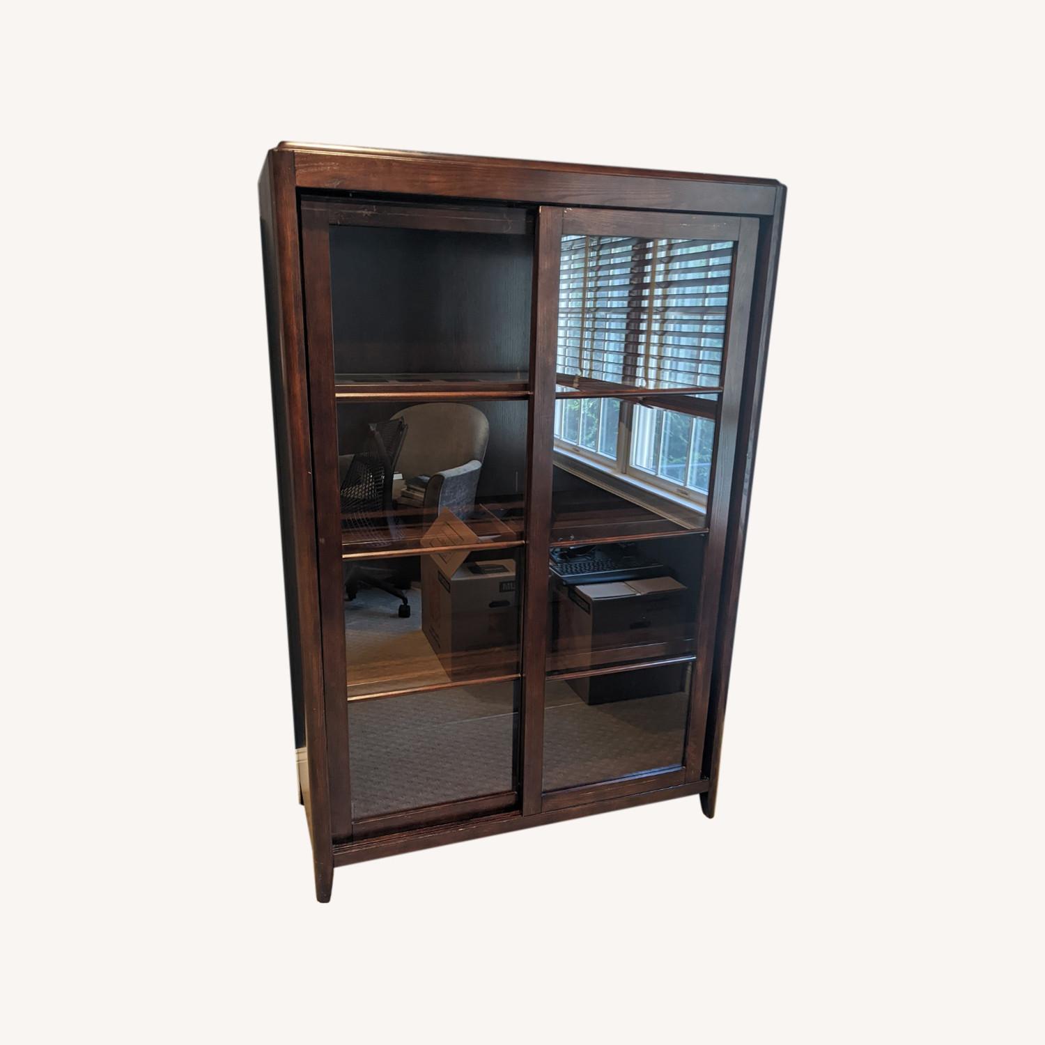 Dark Brown Bookcase AptDeco
