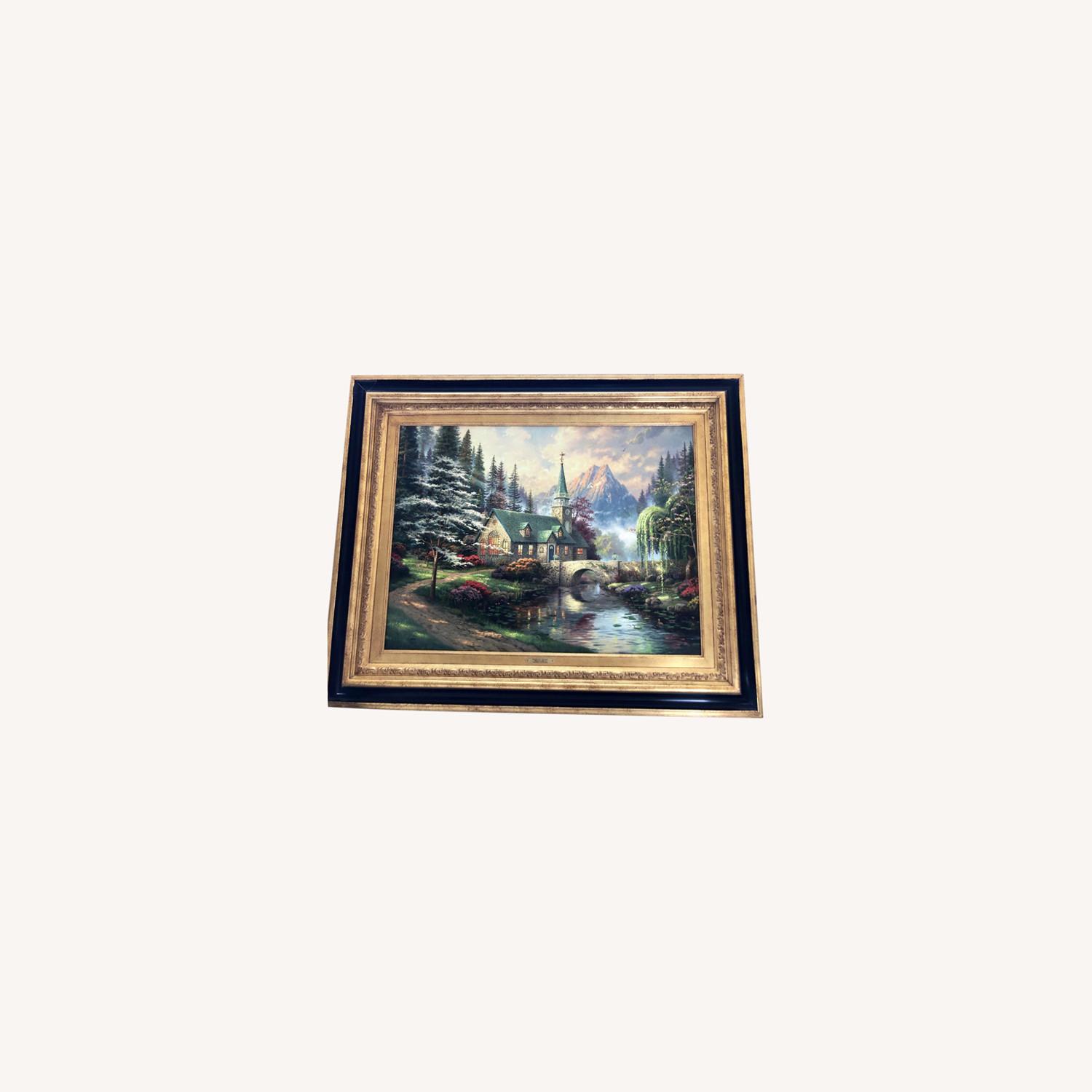 Thomas Kinkade Dogwood Chapel FramePainting Signed - image-0