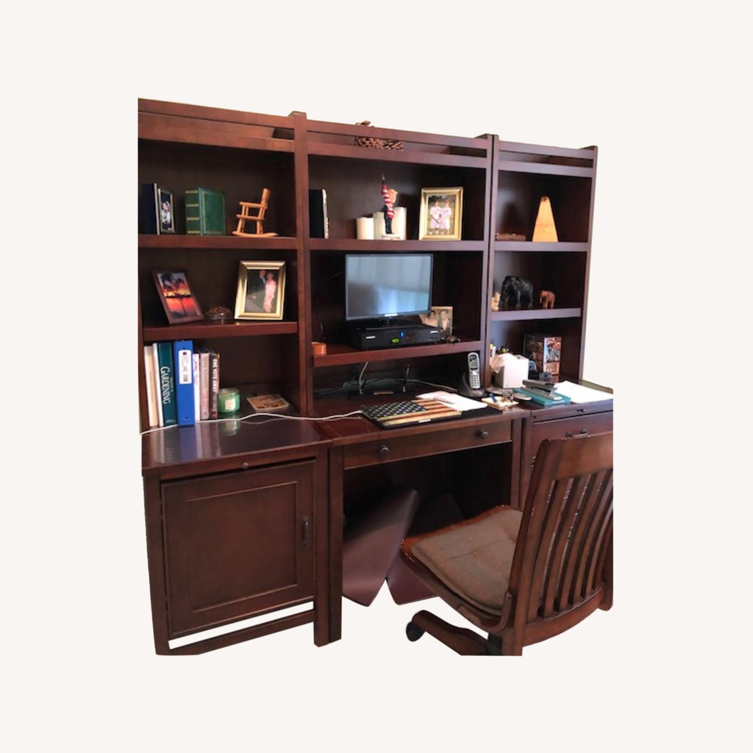 Desk Wall Unit and Chair - image-0