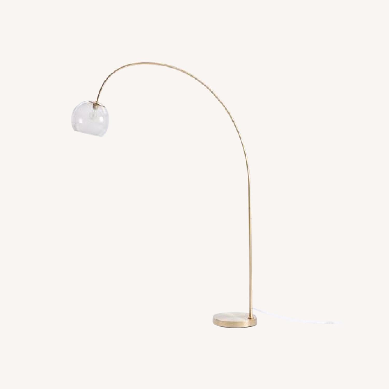 West Elm Acrylic Shade Overarching Floor Lamp - image-0