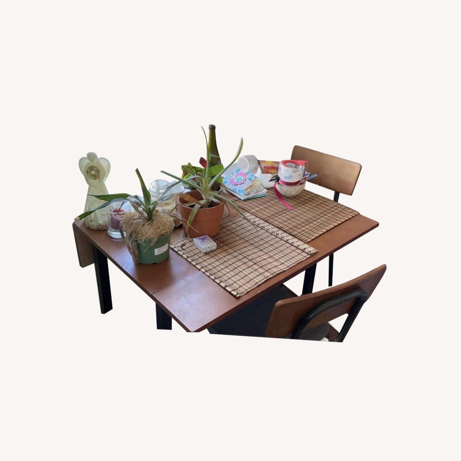 Expandable Dining Table with Two Chairs AptDeco