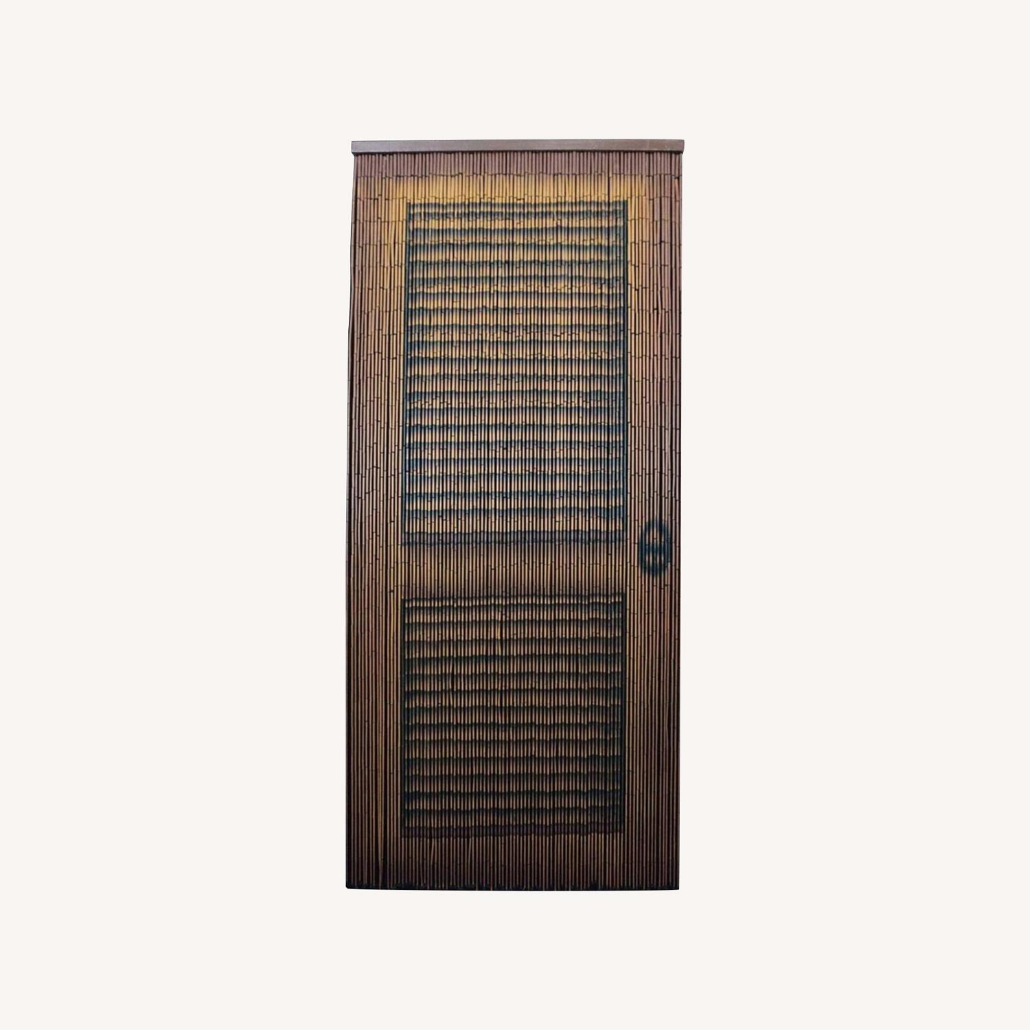 Handmade String Beaded Curtain Bamboo Louver Door - image-0